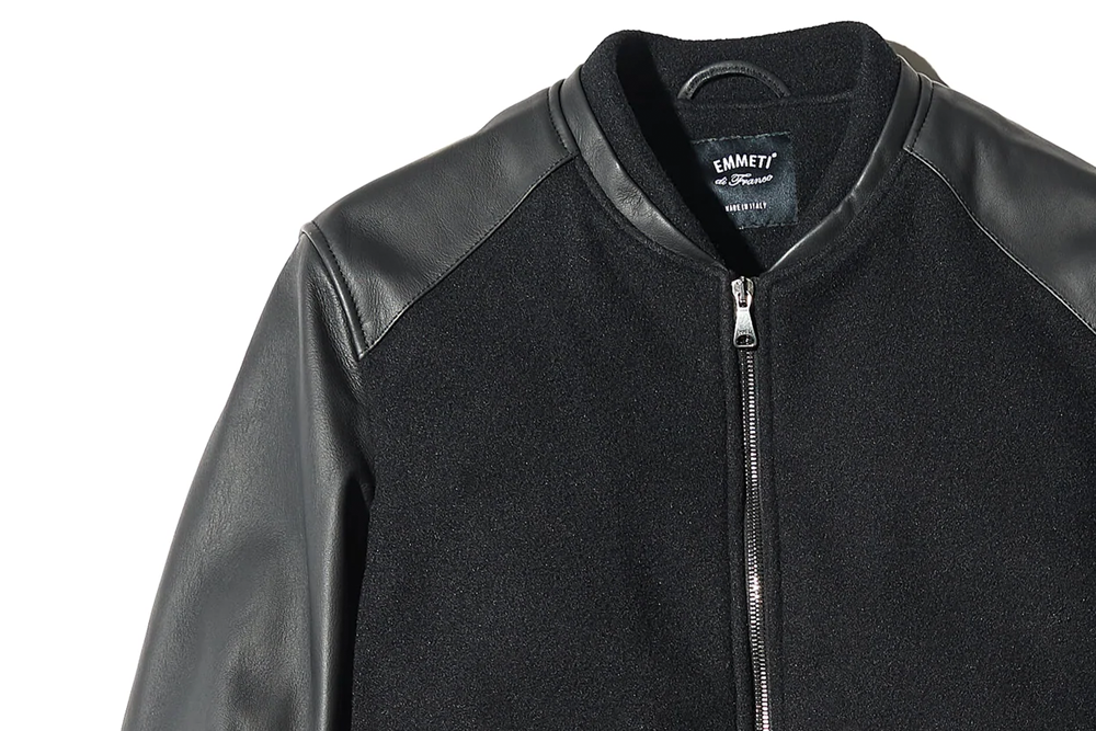 レザーコンビで冬の装いを差別化する