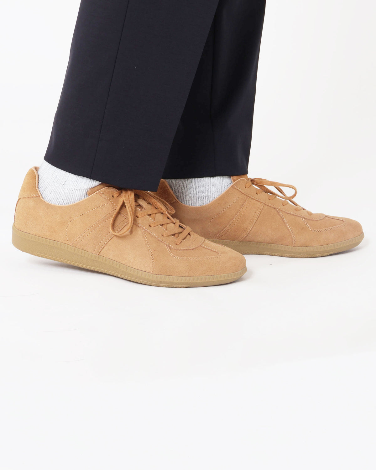 GERMAN TRAINER レースアップ スエードスニーカー 42104 / SUEDE LEATHER / ブラウン