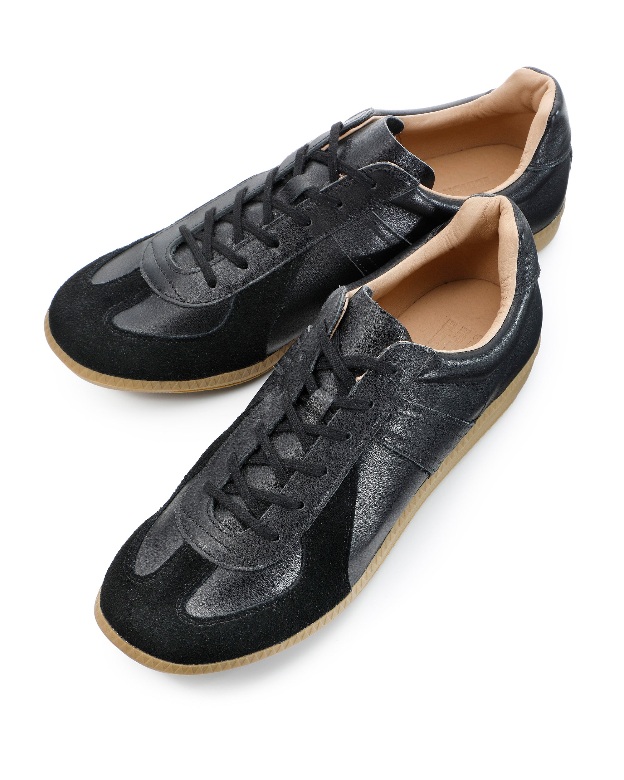GERMAN TRAINER レースアップ レザースニーカー 42700 / ALL LEATHER / ブラック