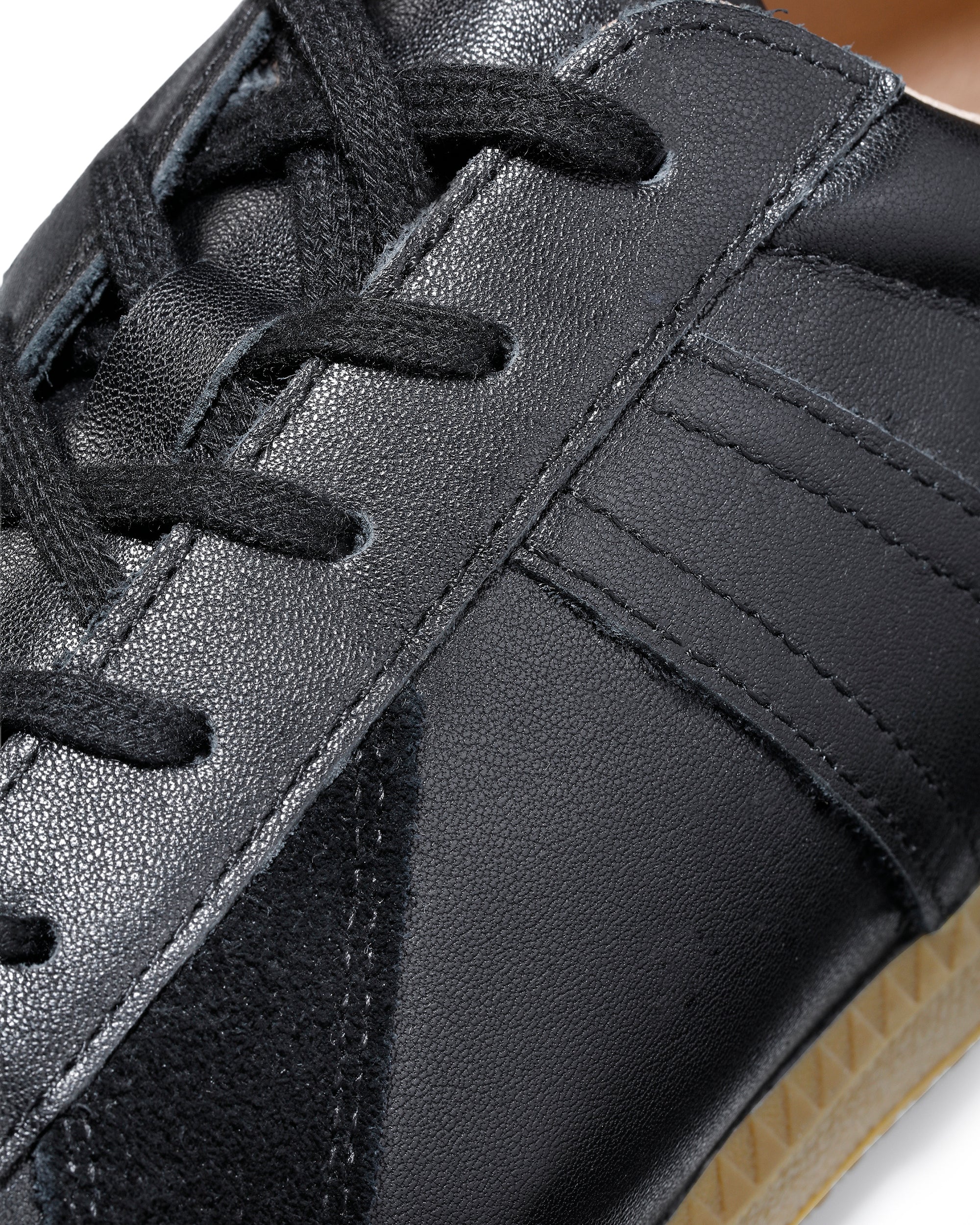 GERMAN TRAINER レースアップ レザースニーカー 42700 / ALL LEATHER / ブラック