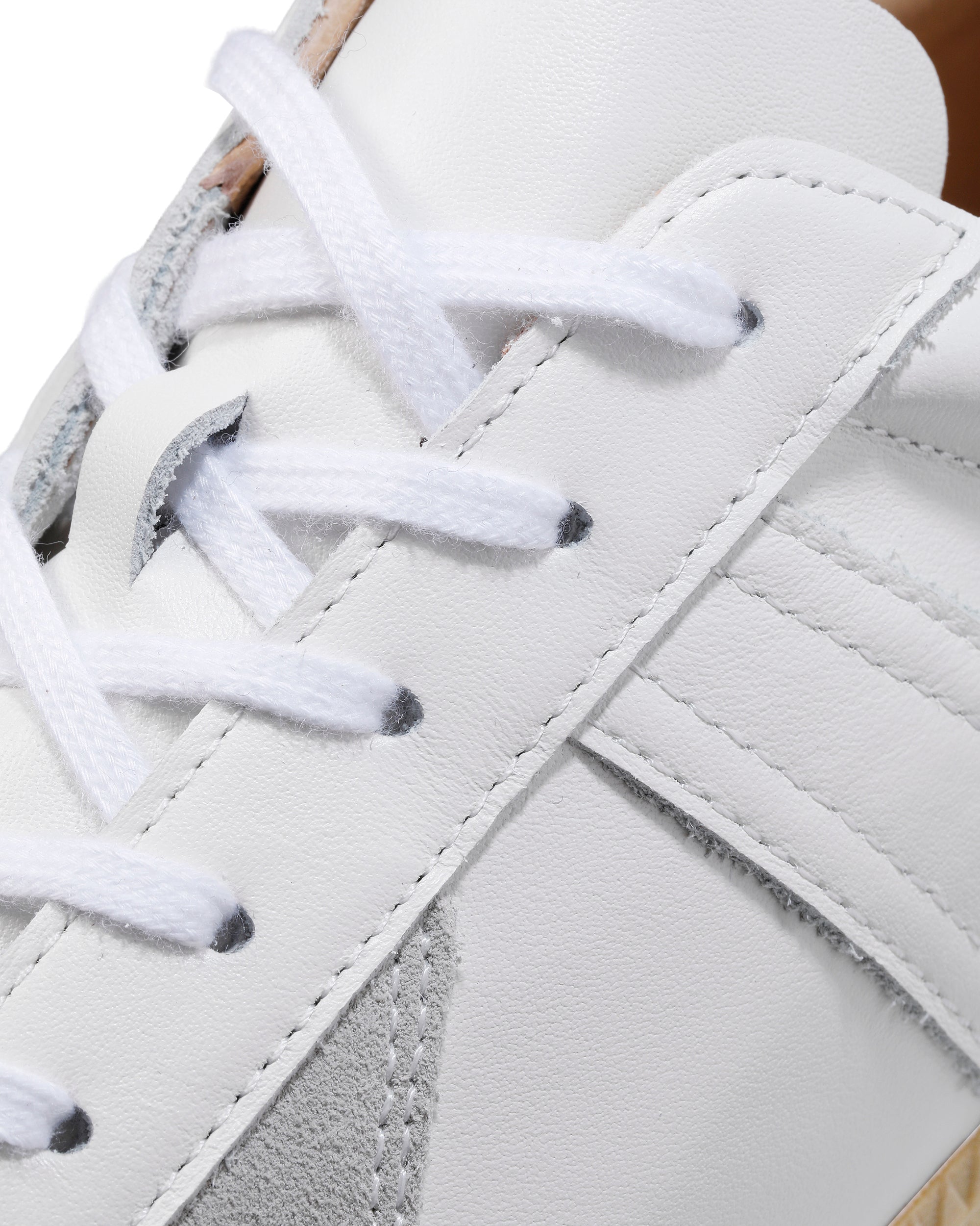 GERMAN TRAINER レースアップ レザースニーカー 42700 / ALL LEATHER / ホワイト