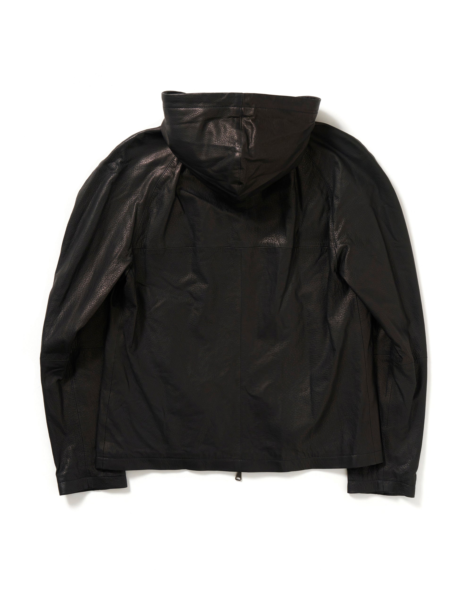 BILL(ビル) ガンメタルZIP ナッパマンガ ラムレザーフーディー / ブラック