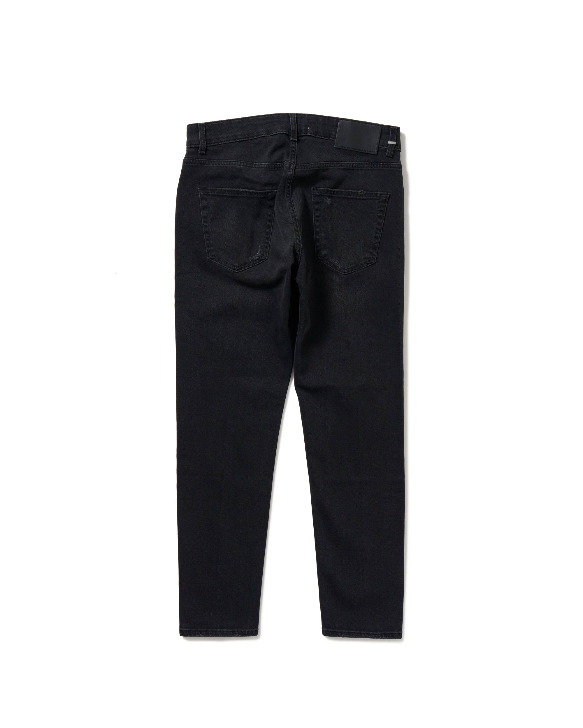 DAVIS SHORTER(デイビス ショーター)ウォッシュ加工テーパードストレッチデニム / ブラック