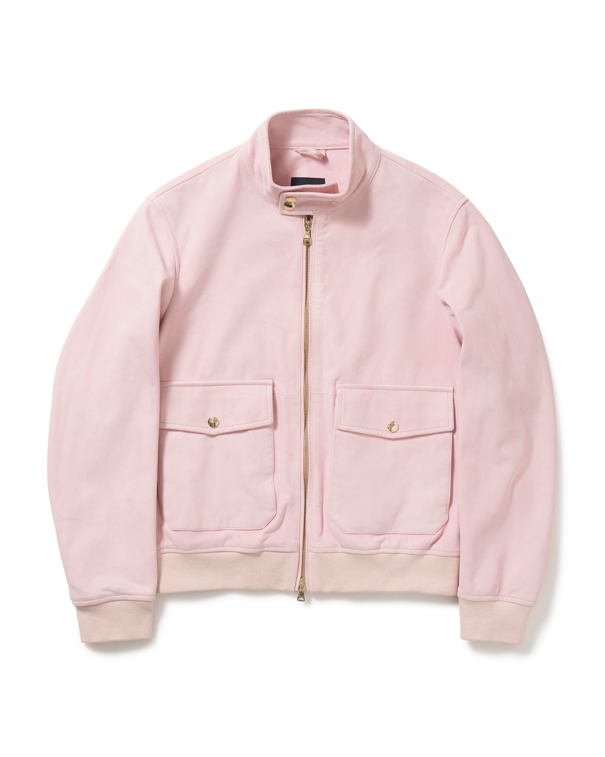 GREYSON(グレイソン) ゴールドZIP ゴートスエード スタンドカラーブルゾン / ベイビーローズ