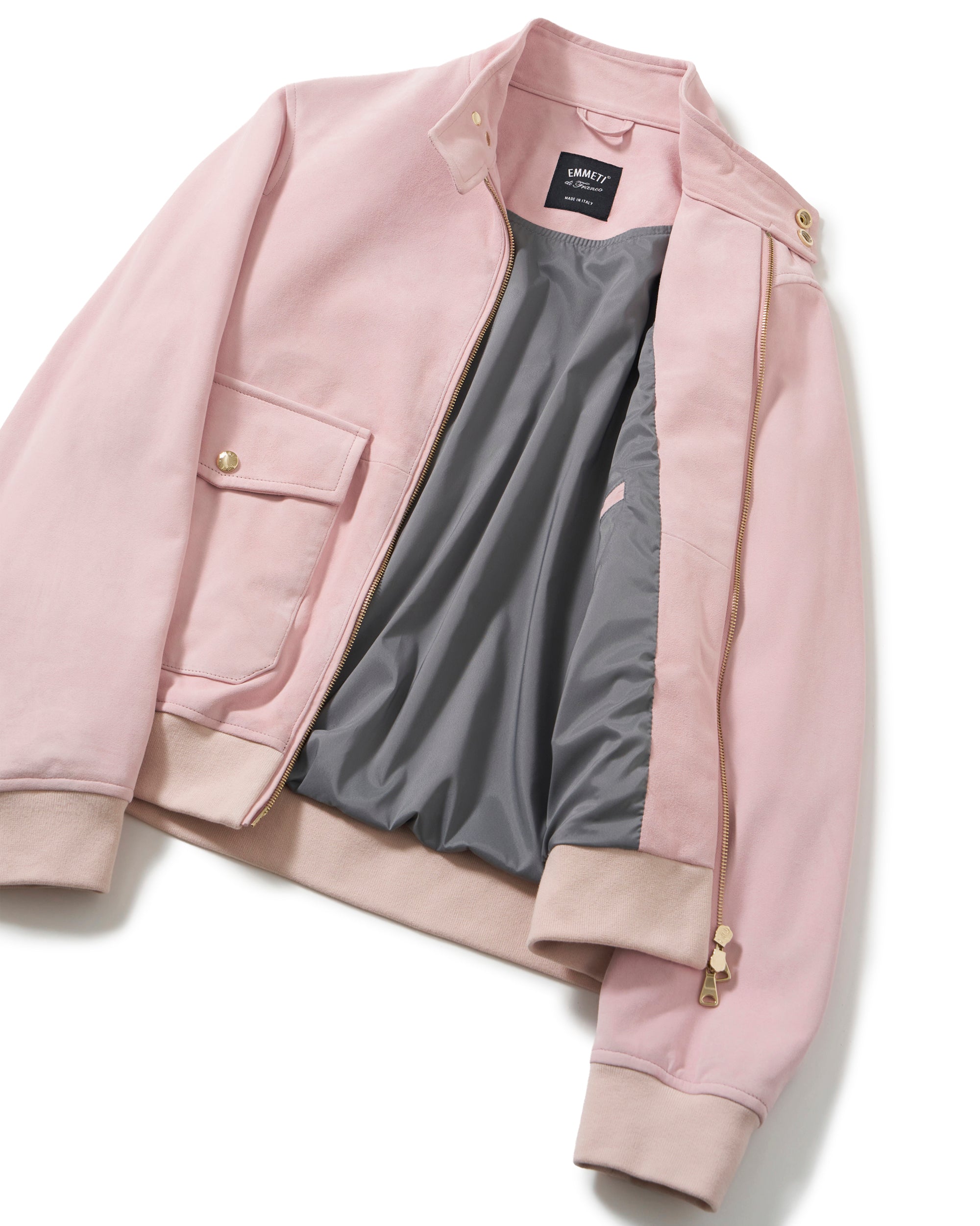 GREYSON(グレイソン) ゴールドZIP ゴートスエード スタンドカラーブルゾン / ベイビーローズ