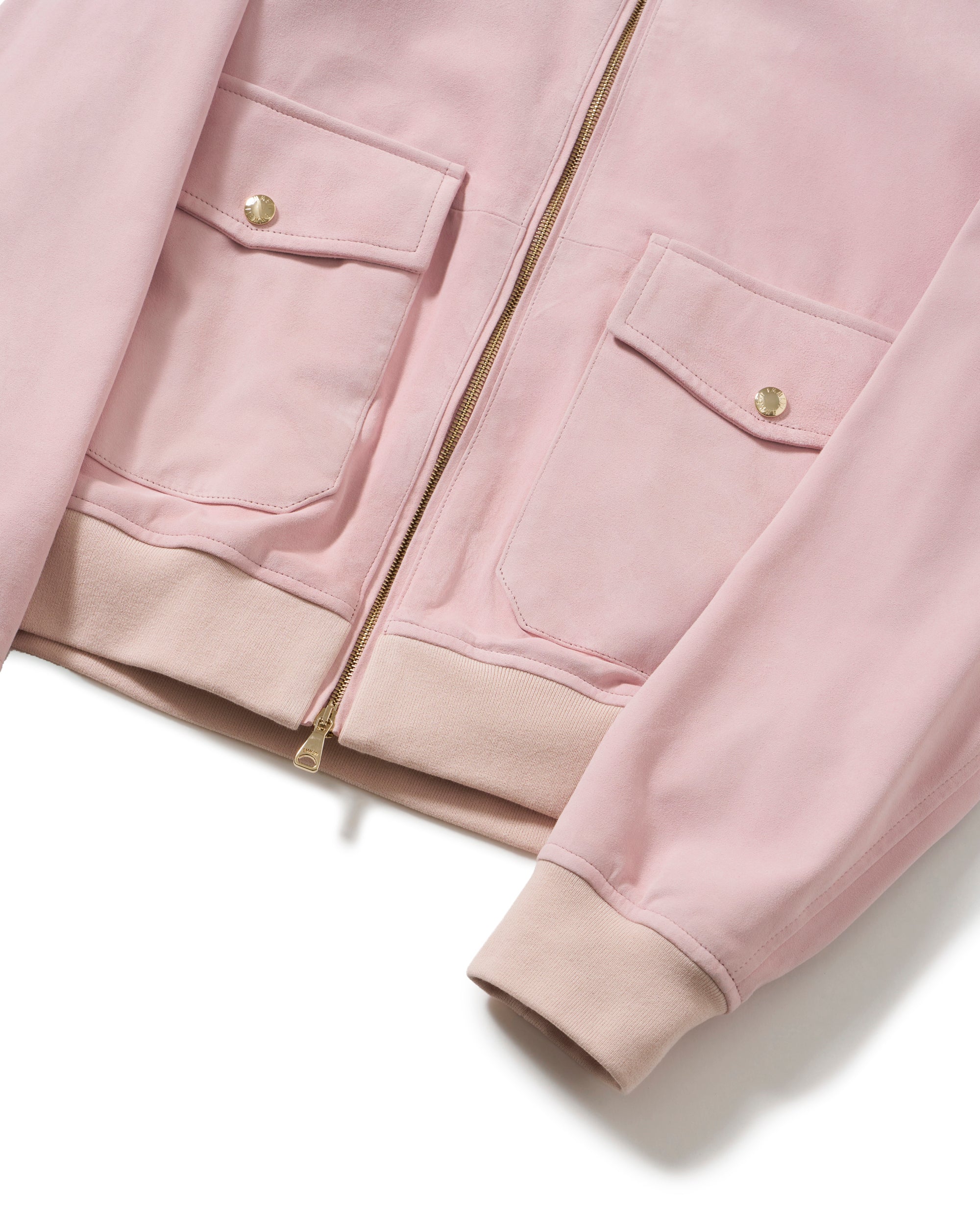 GREYSON(グレイソン) ゴールドZIP ゴートスエード スタンドカラーブルゾン / ベイビーローズ