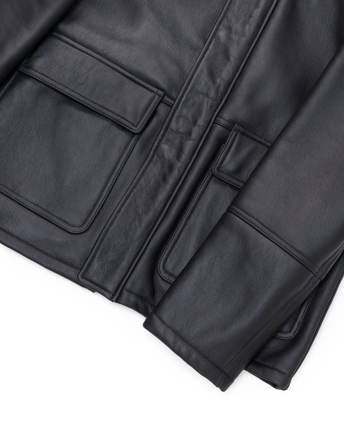 WALLAS Gunmetal Zip Special Mouton Hooded Coat / Black