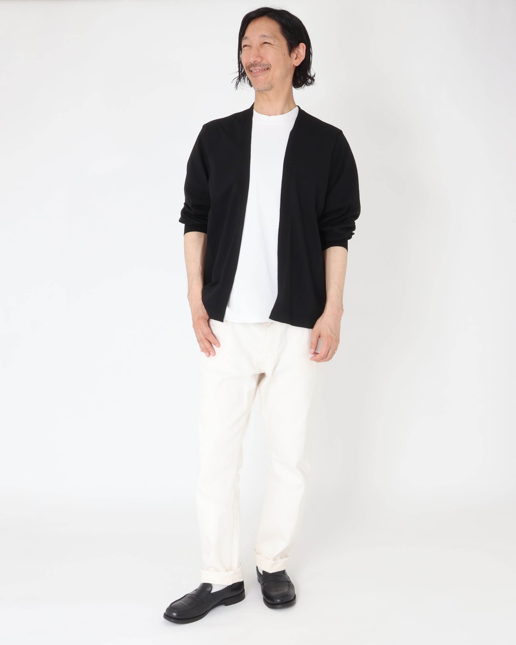 WASHABLE ボタンレス CARDIGAN