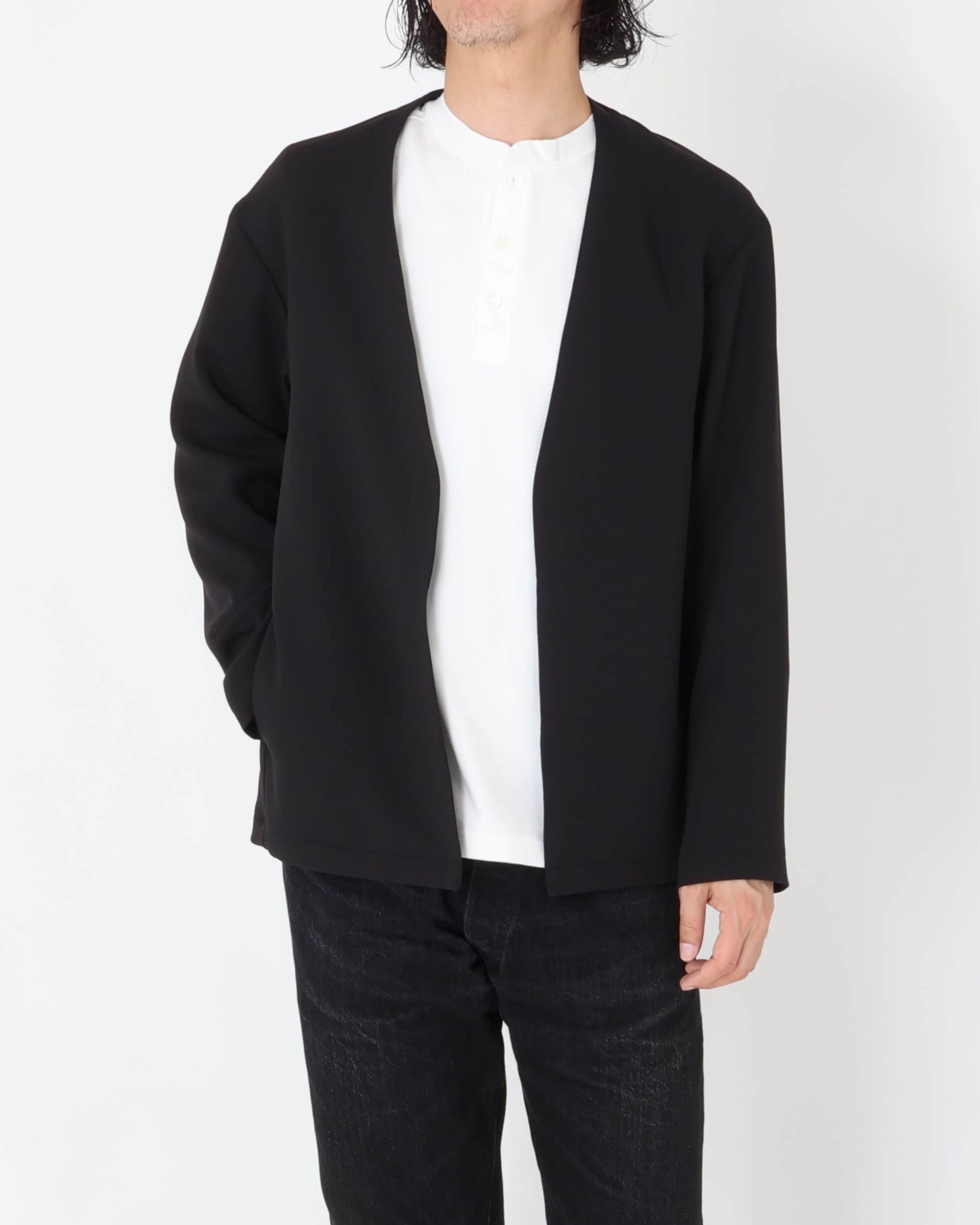 BL-IS-AS-0-001 ボタンレスCARDIGAN / ブラック