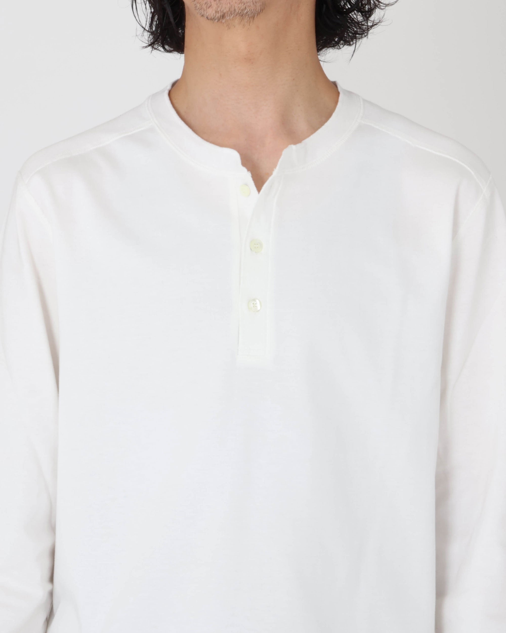 SUVIN GIZA HENRYNECK L/S / Bianco