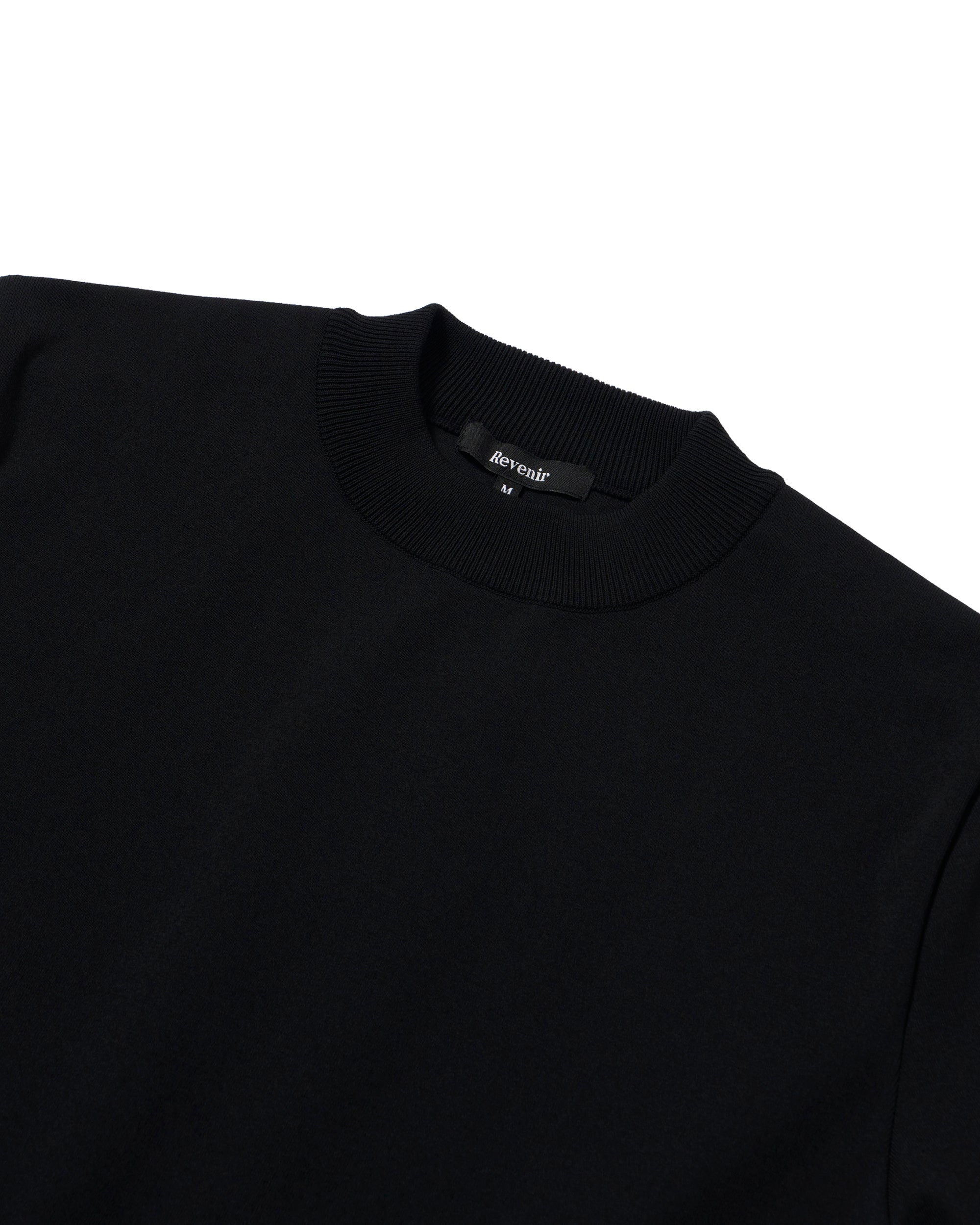 WASHABLE KNIT MOCKNECK L/S / ブラック
