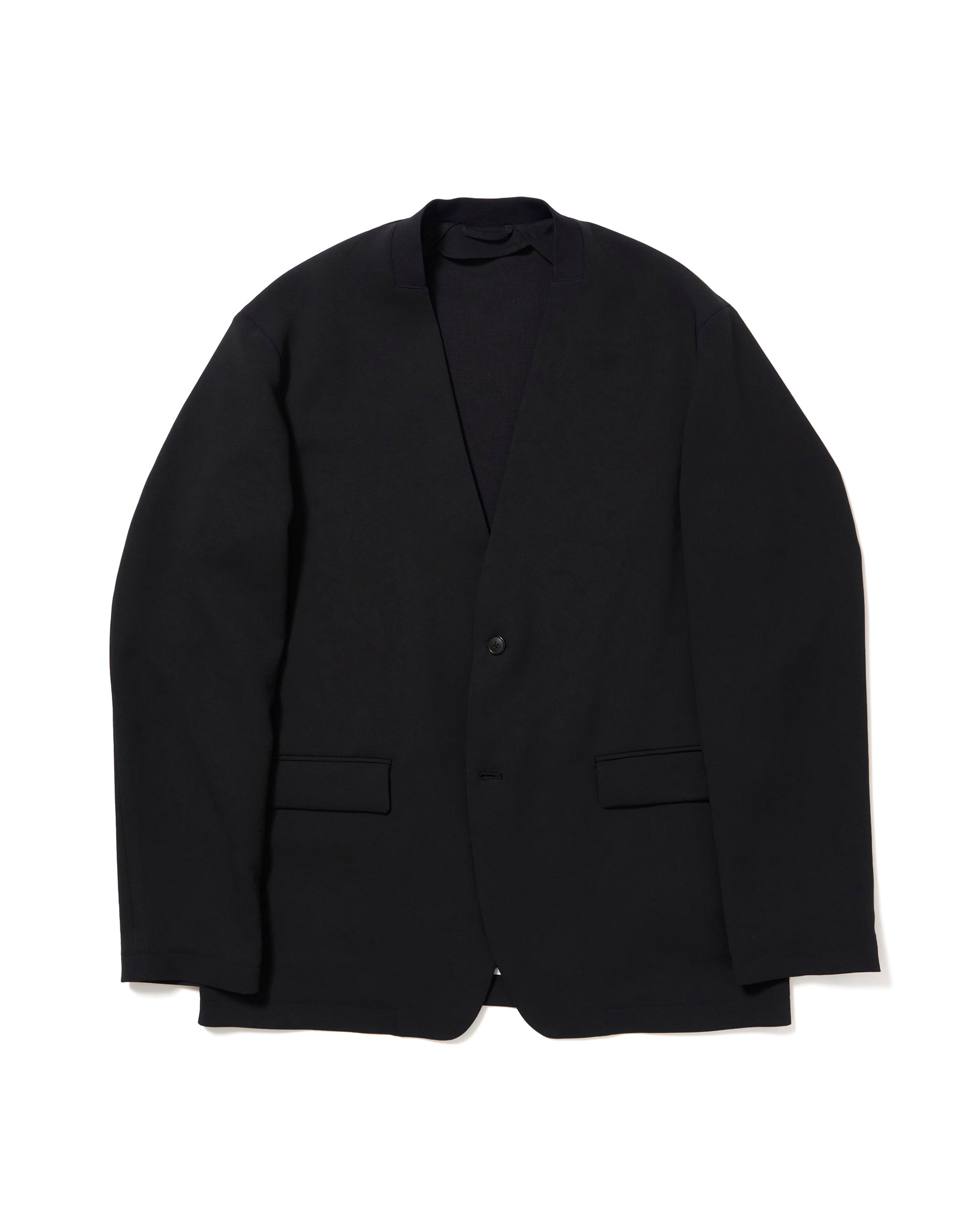 JA-IS-AS-0-004 ノーカラーデーラードJACKET / ブラック