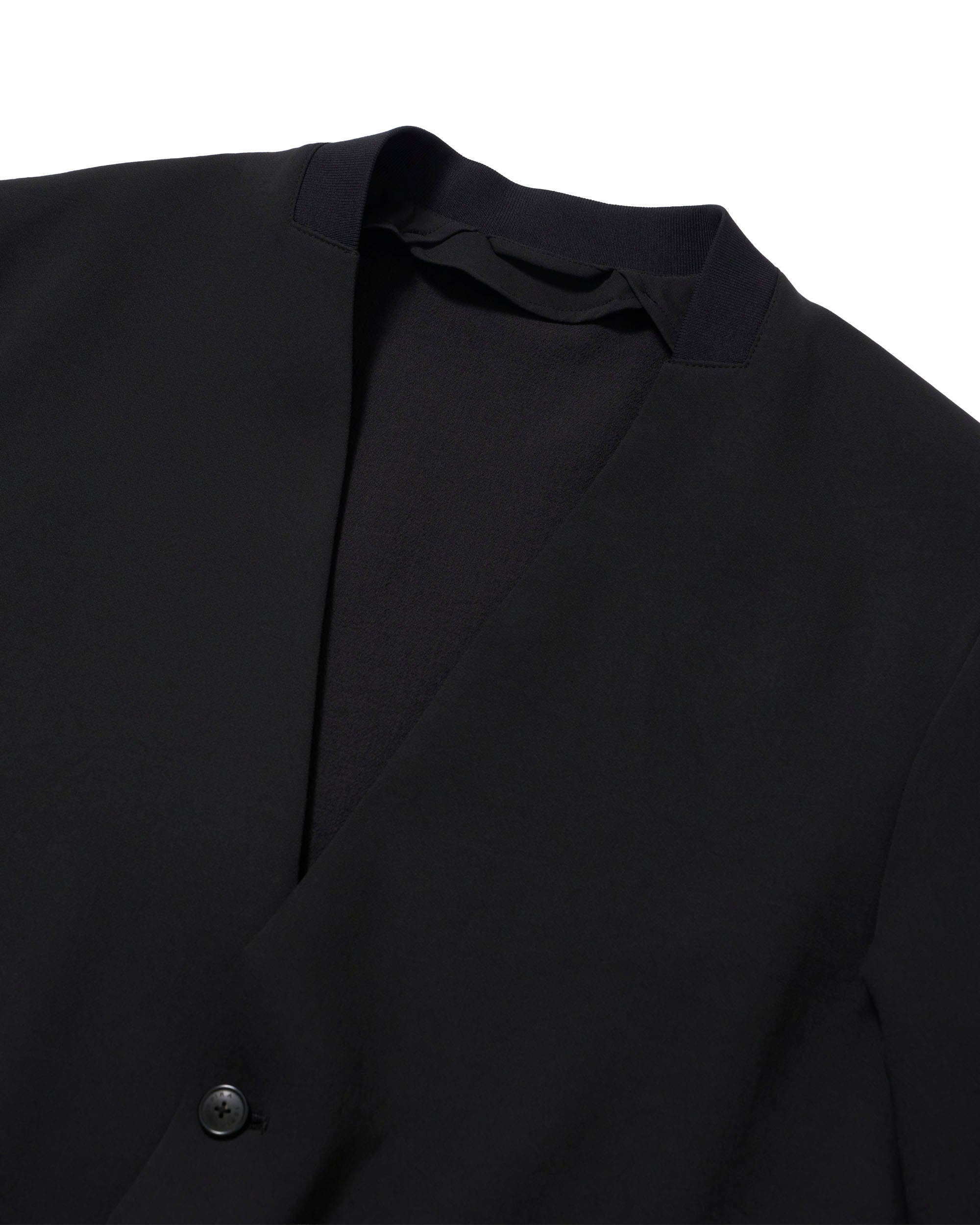 JA-IS-AS-0-004 ノーカラーデーラードJACKET / ブラック
