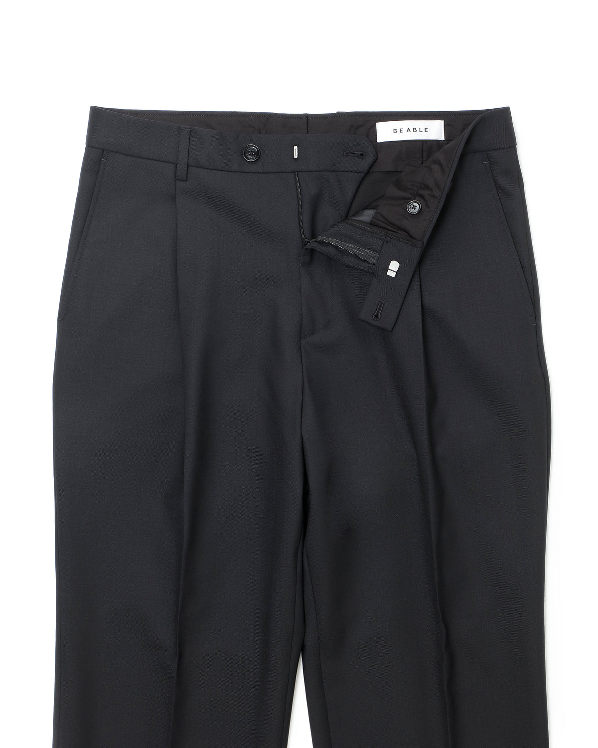 SANDY Pantaloni con 1 pince in misto lana / Nero