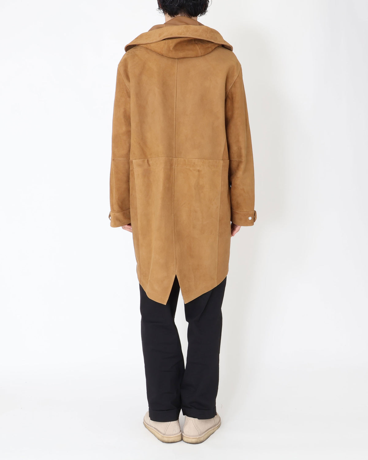 FOCUS(フォーカス) シルバーZIP SPレザー スエードモッズコート / キャメル
