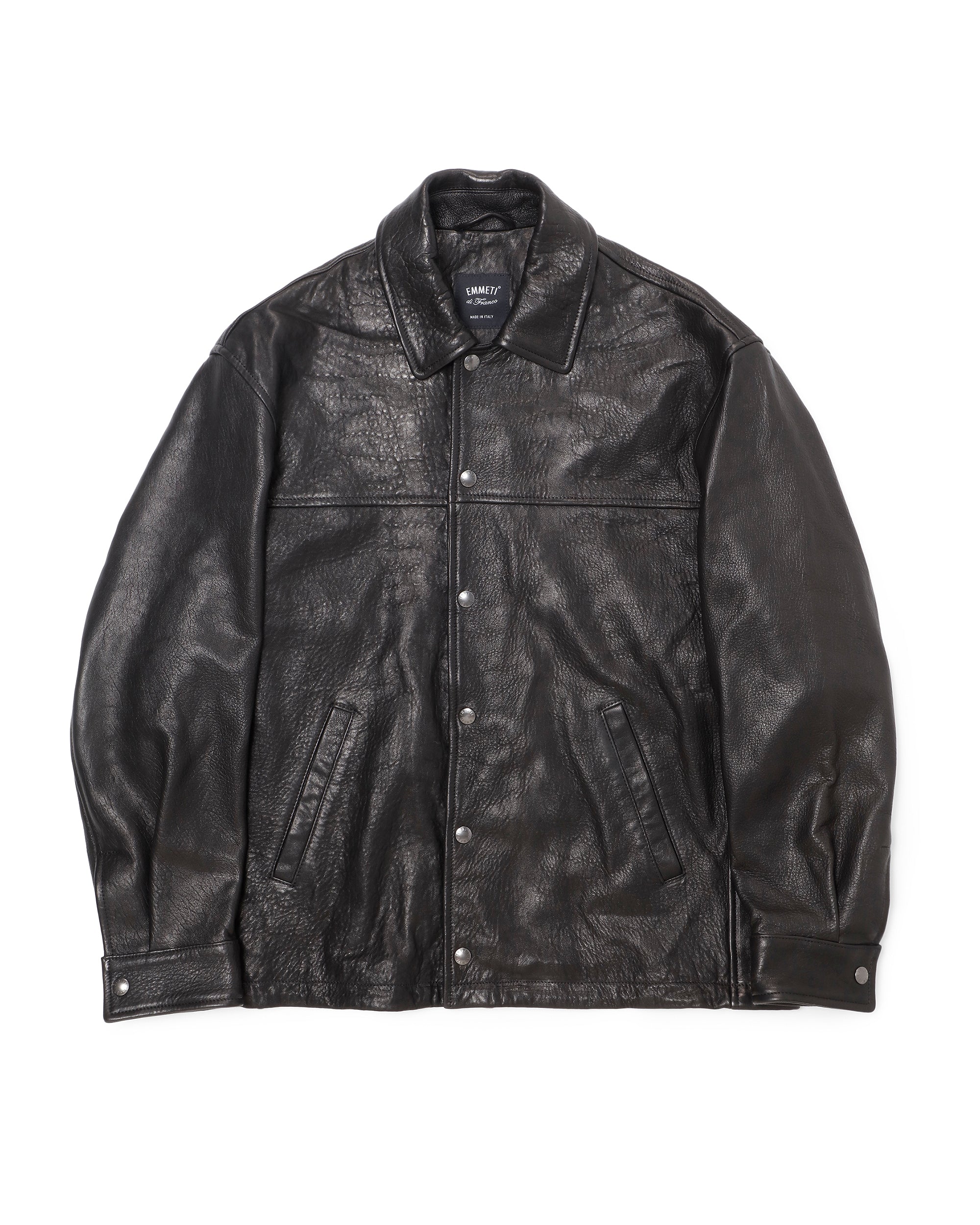 AMDEUS(アマデウス) SPラムレザー コーチジャケット / ブラック