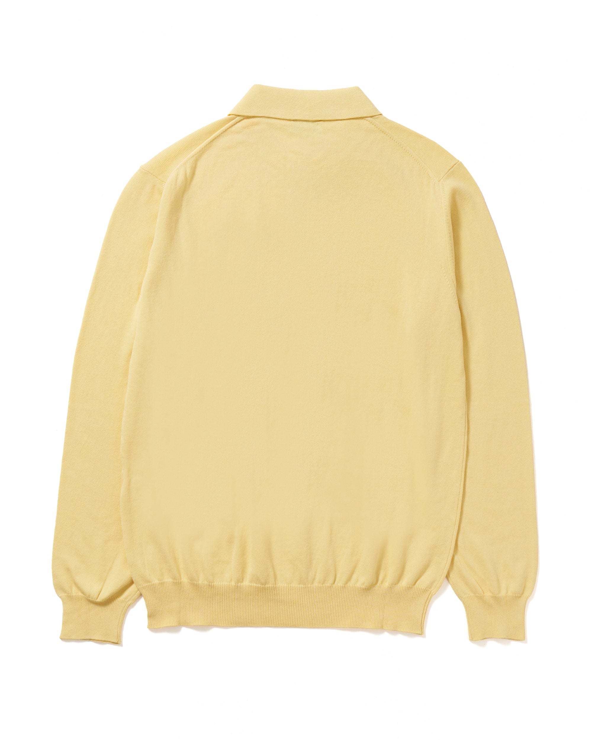 SUPERSOFT EGITTOコットン ハイゲージ ポロカラーニット L/S / イエロー