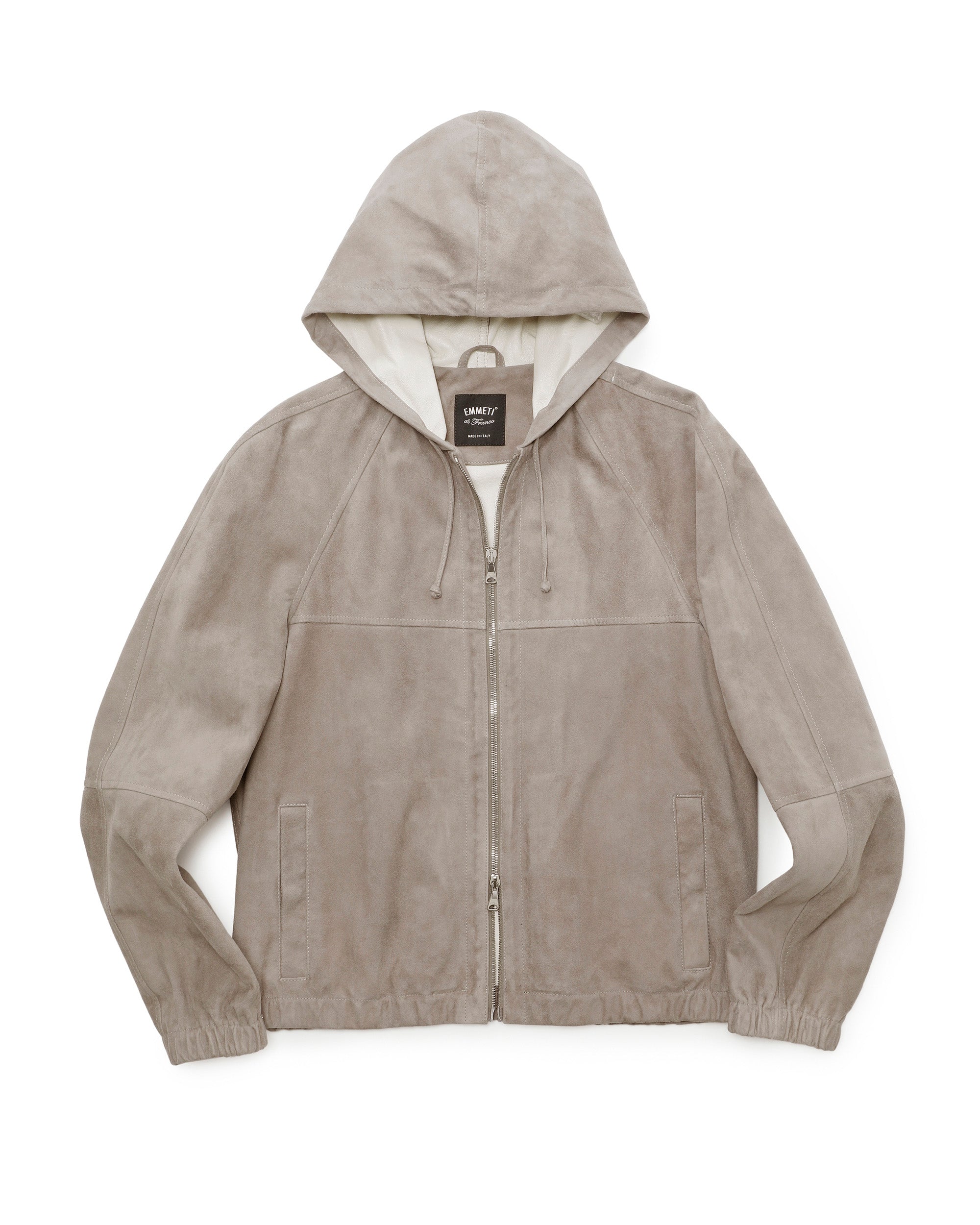 JAYDON SFOD（ジェイドン スフォデラータ） シルバーZIP ゴートスエード アンライニング フーディー / グレージュ