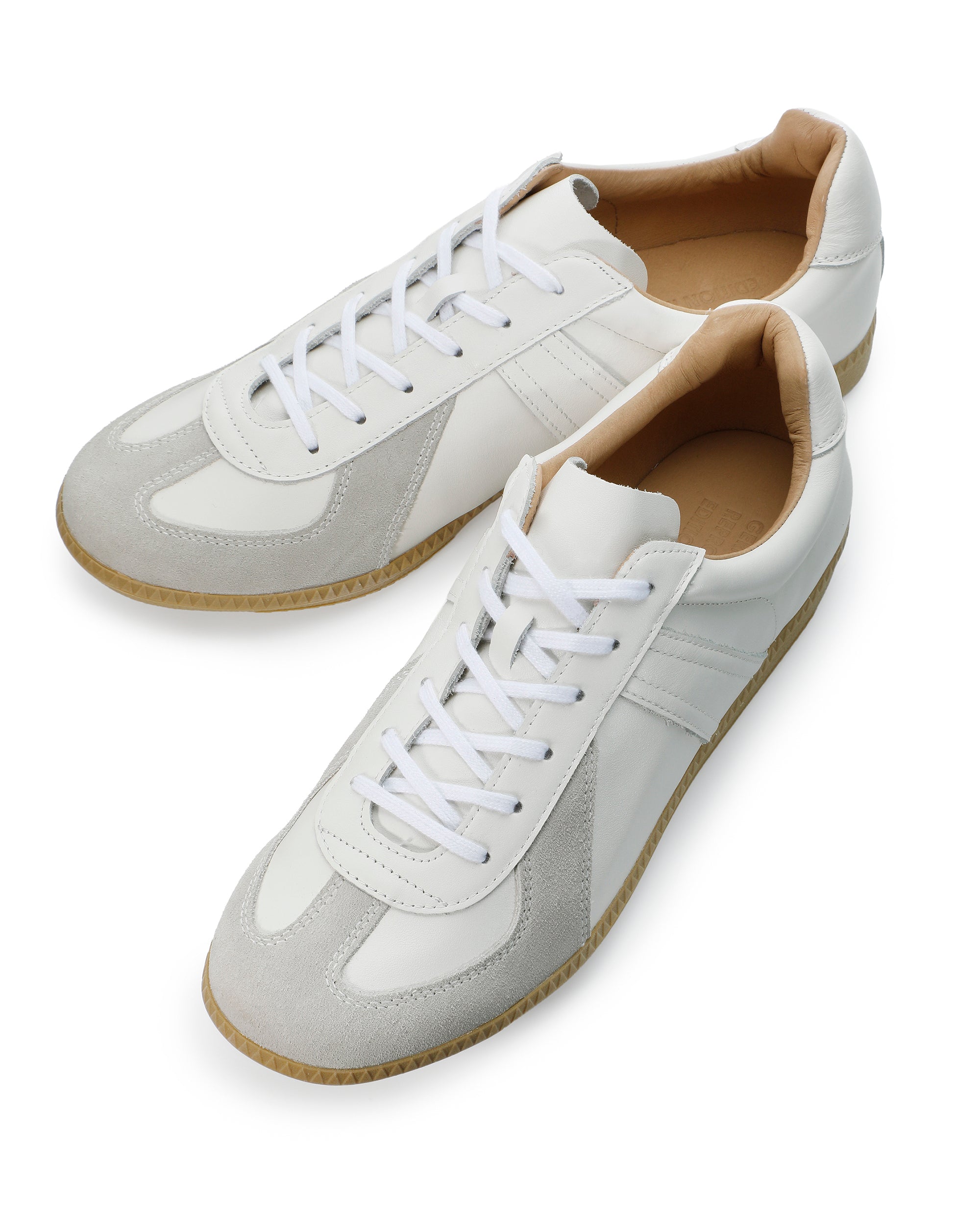 GERMAN TRAINER レースアップ レザースニーカー 42700 / ALL LEATHER / ホワイト