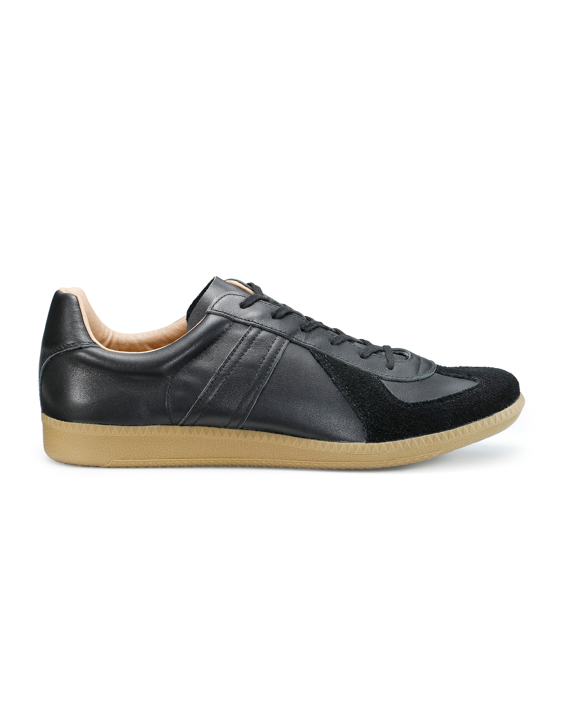 GERMAN TRAINER レースアップ レザースニーカー 42700 / ALL LEATHER / ブラック