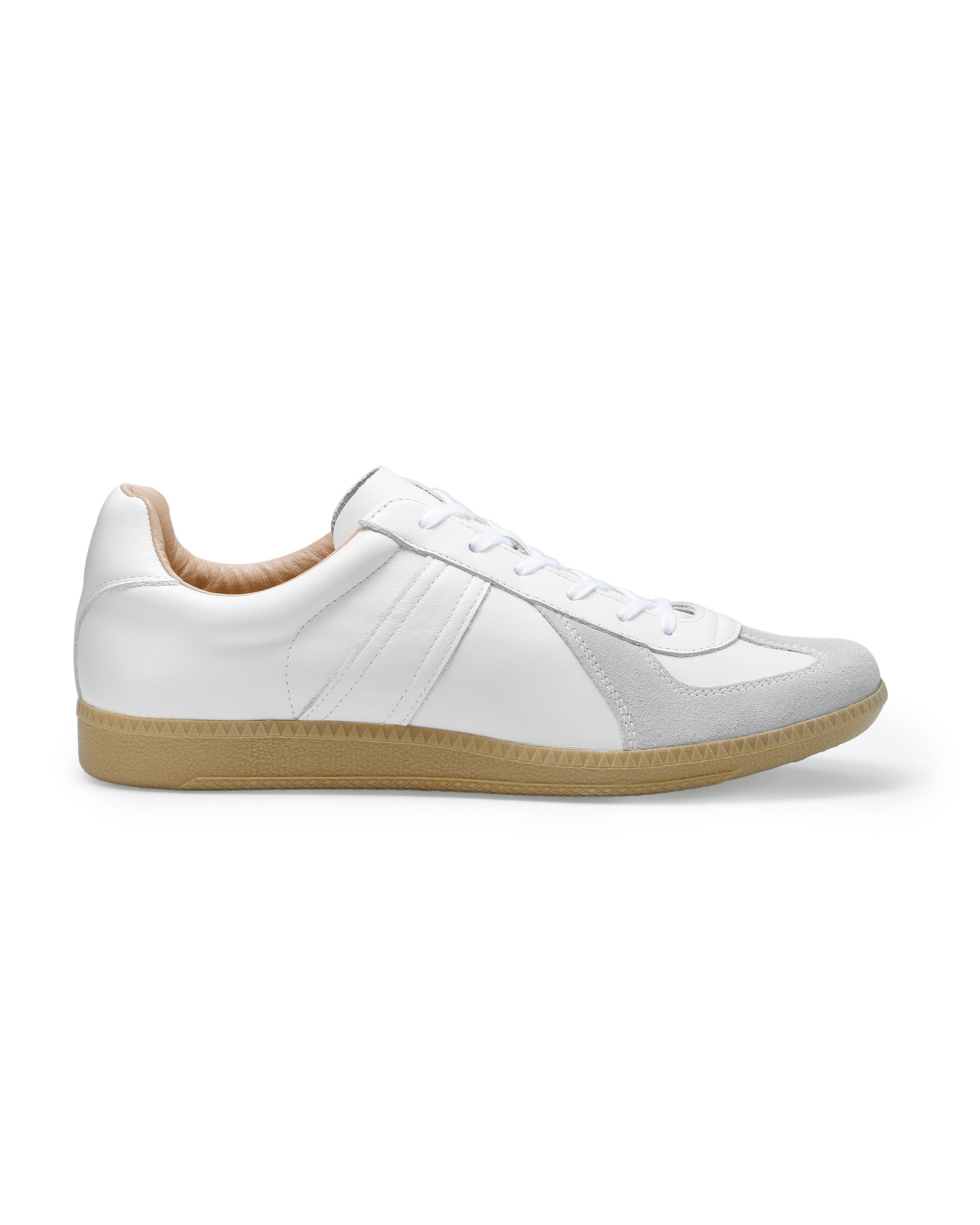 GERMAN TRAINER レースアップ レザースニーカー 42700 / ALL LEATHER / ホワイト