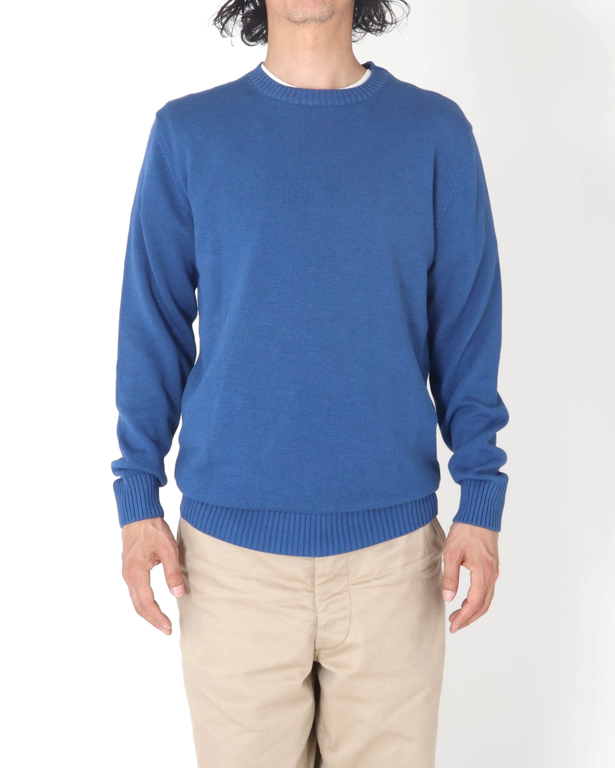 SUPERSOFT EGITTOコットン ミドルゲージ クルーネックニット L/S