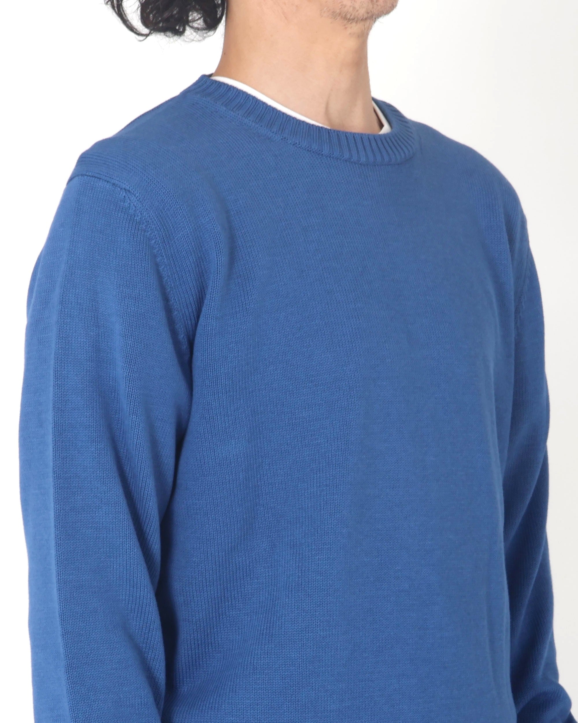 SUPERSOFT EGITTOコットン ミドルゲージ クルーネックニット L/S