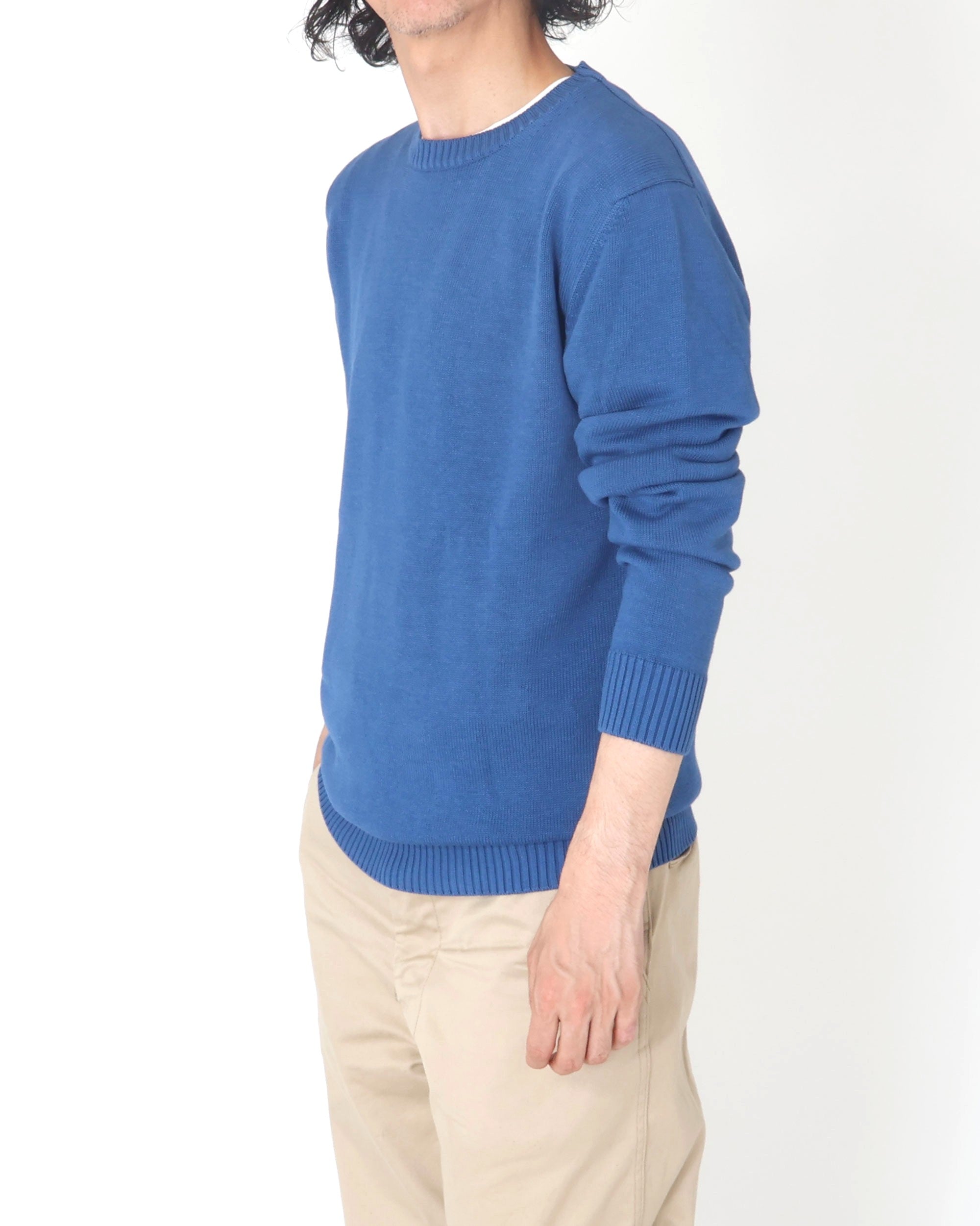 SUPERSOFT EGITTOコットン ミドルゲージ クルーネックニット L/S