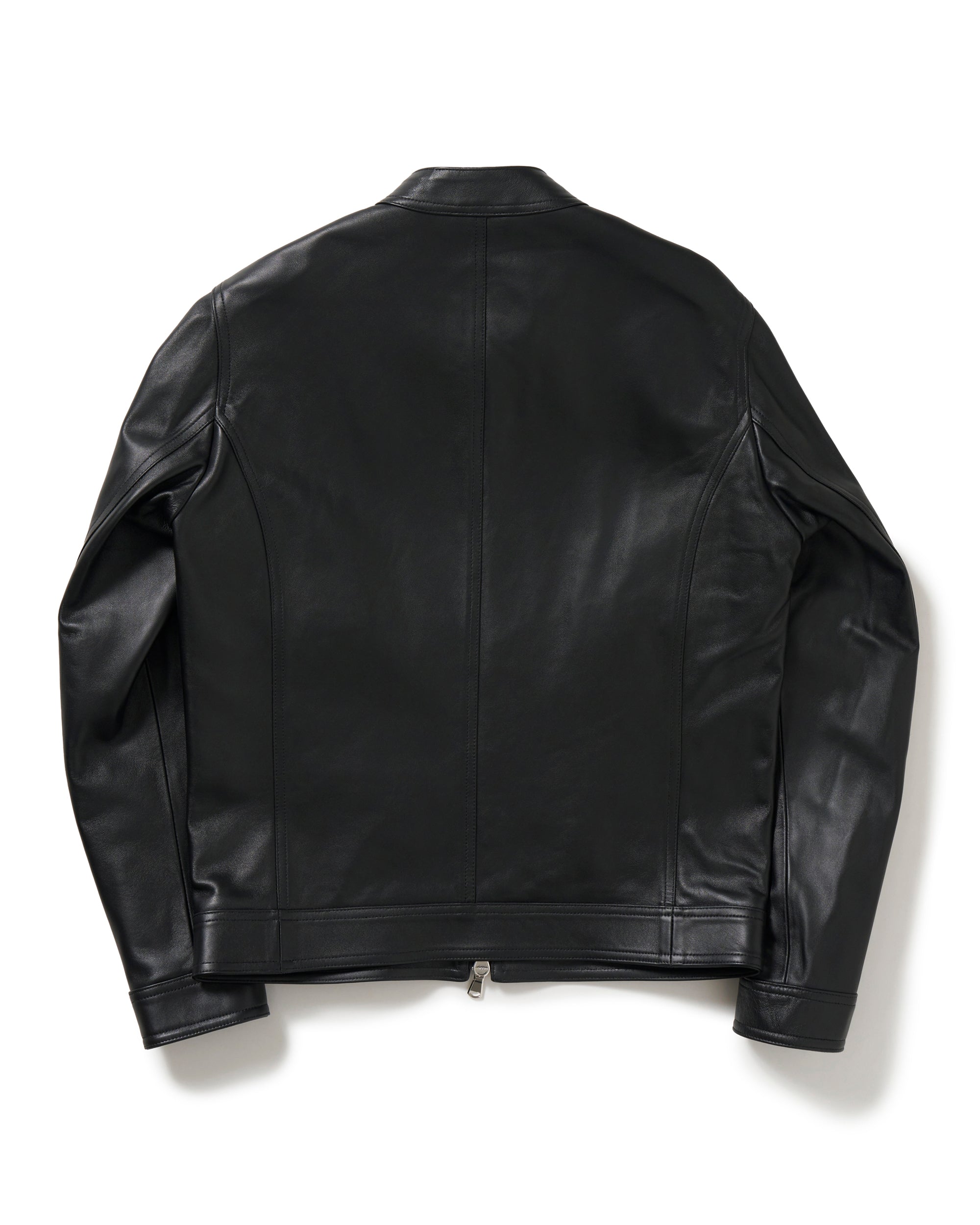 H CLASSICA（アッカ クラシカ） シルバーZIP ナッパチェラータ ラムレザーライダース / ブラック