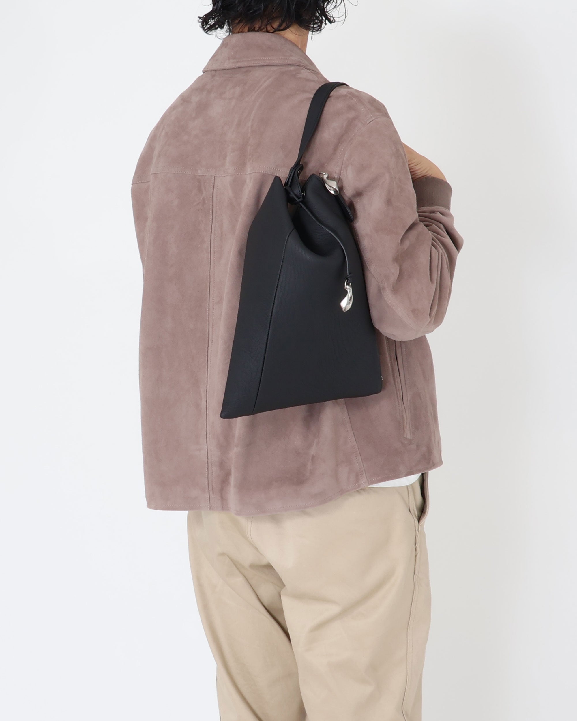 Vertex Goatskin Leather Triangle Shoulder Bag