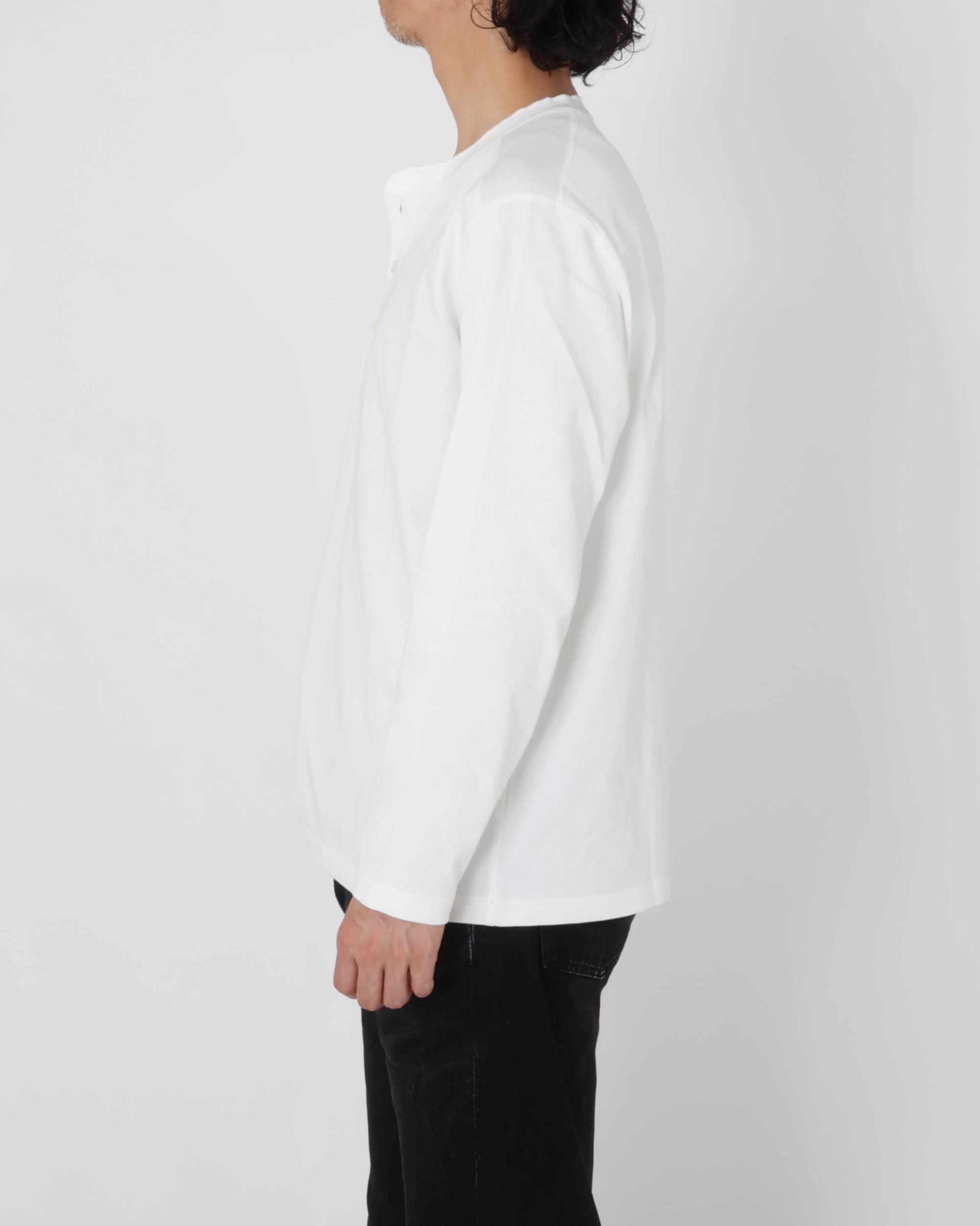 SUVIN GIZA HENRYNECK L/S / Bianco