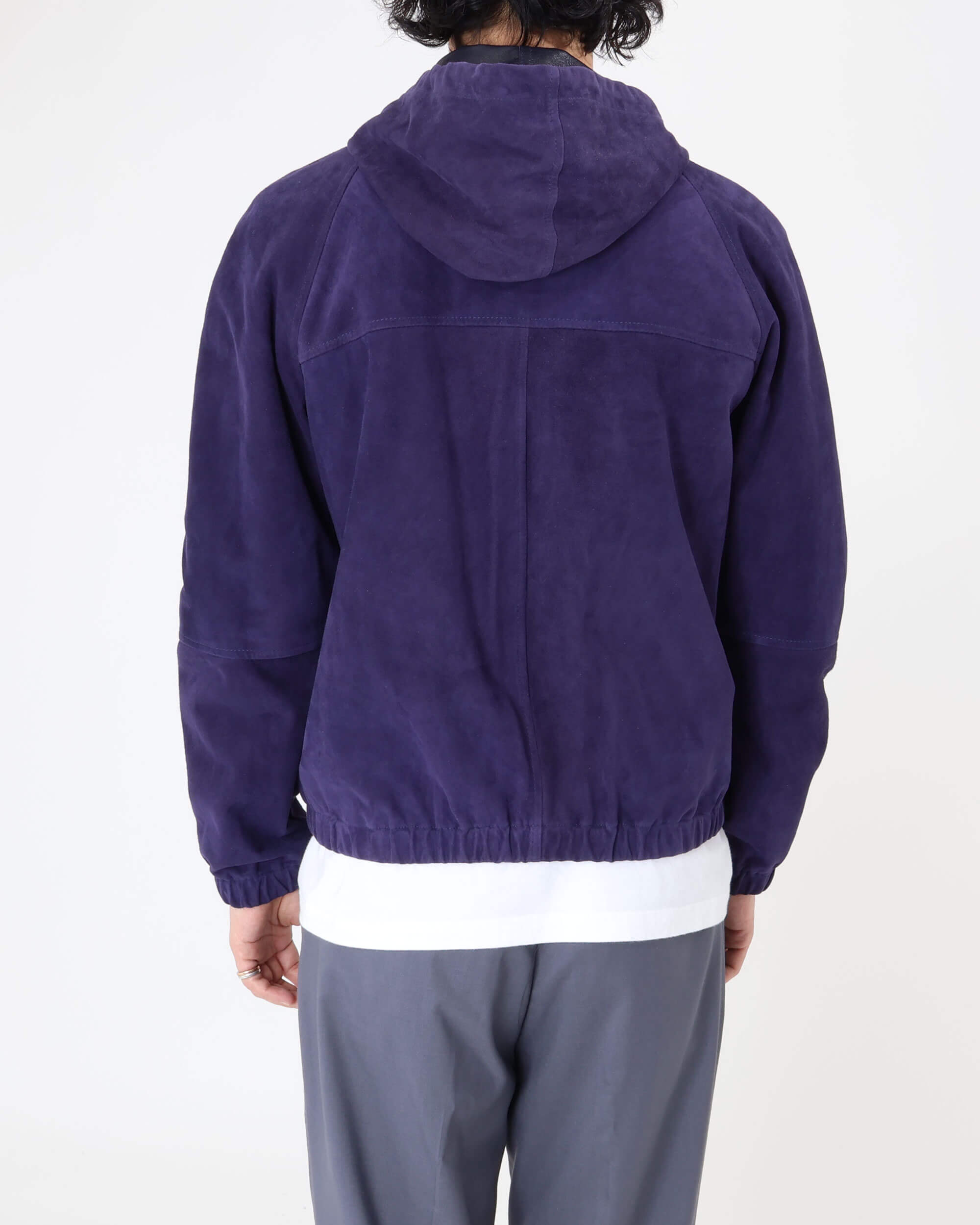 JAYDON SFOD（ジェイドン スフォデラータ） ガンメタルZIP ゴートスエード アンライニング フーディー / オーベルジン