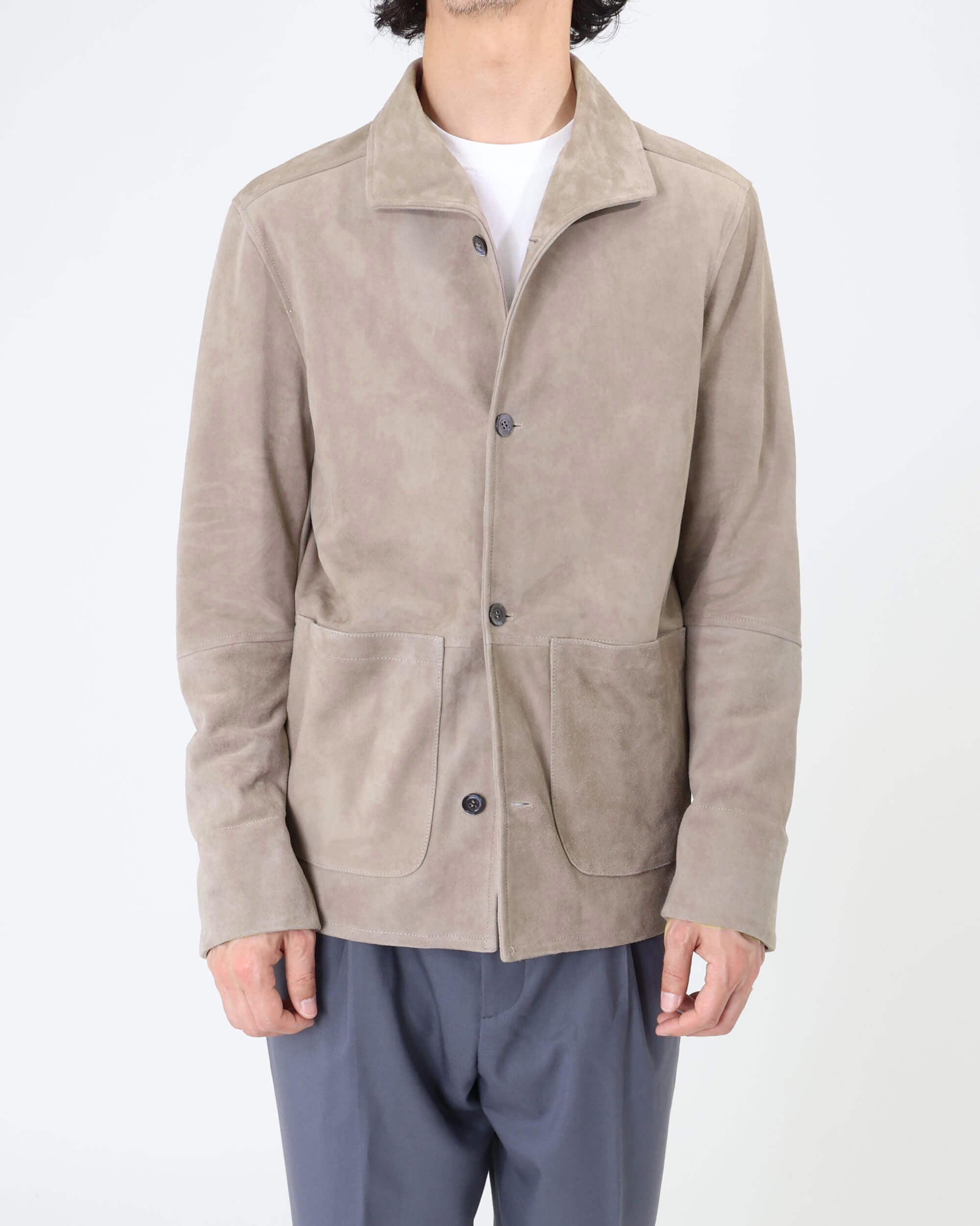 COLE（コール） ゴートスエード アンライニング チョアジャケット / グレージュ