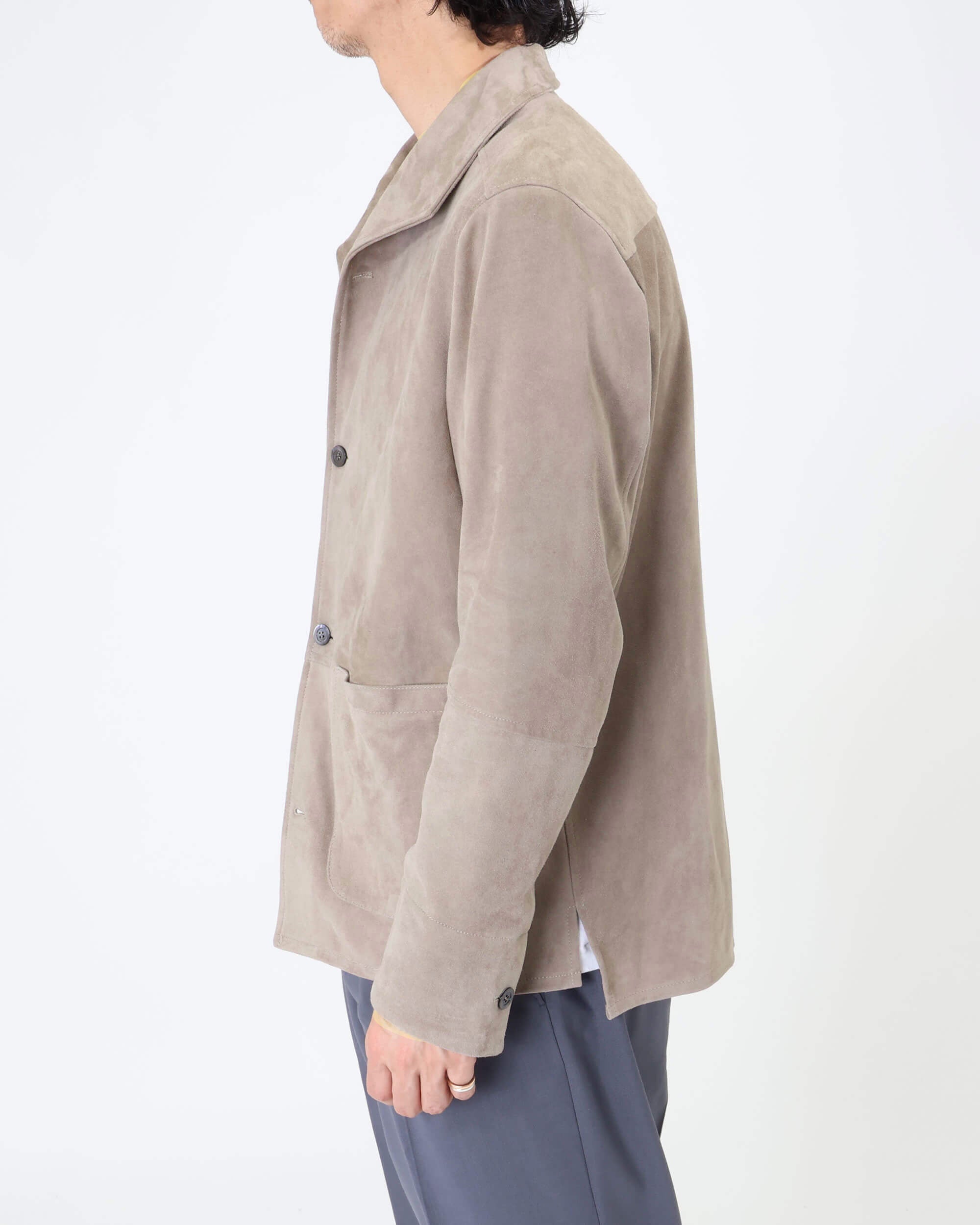 COLE（コール） ゴートスエード アンライニング チョアジャケット / グレージュ