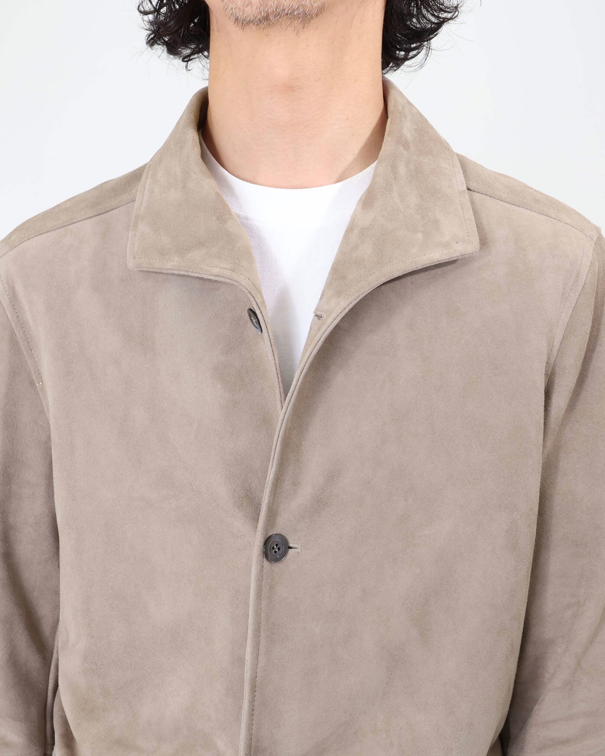 COLE（コール） ゴートスエード アンライニング チョアジャケット / グレージュ