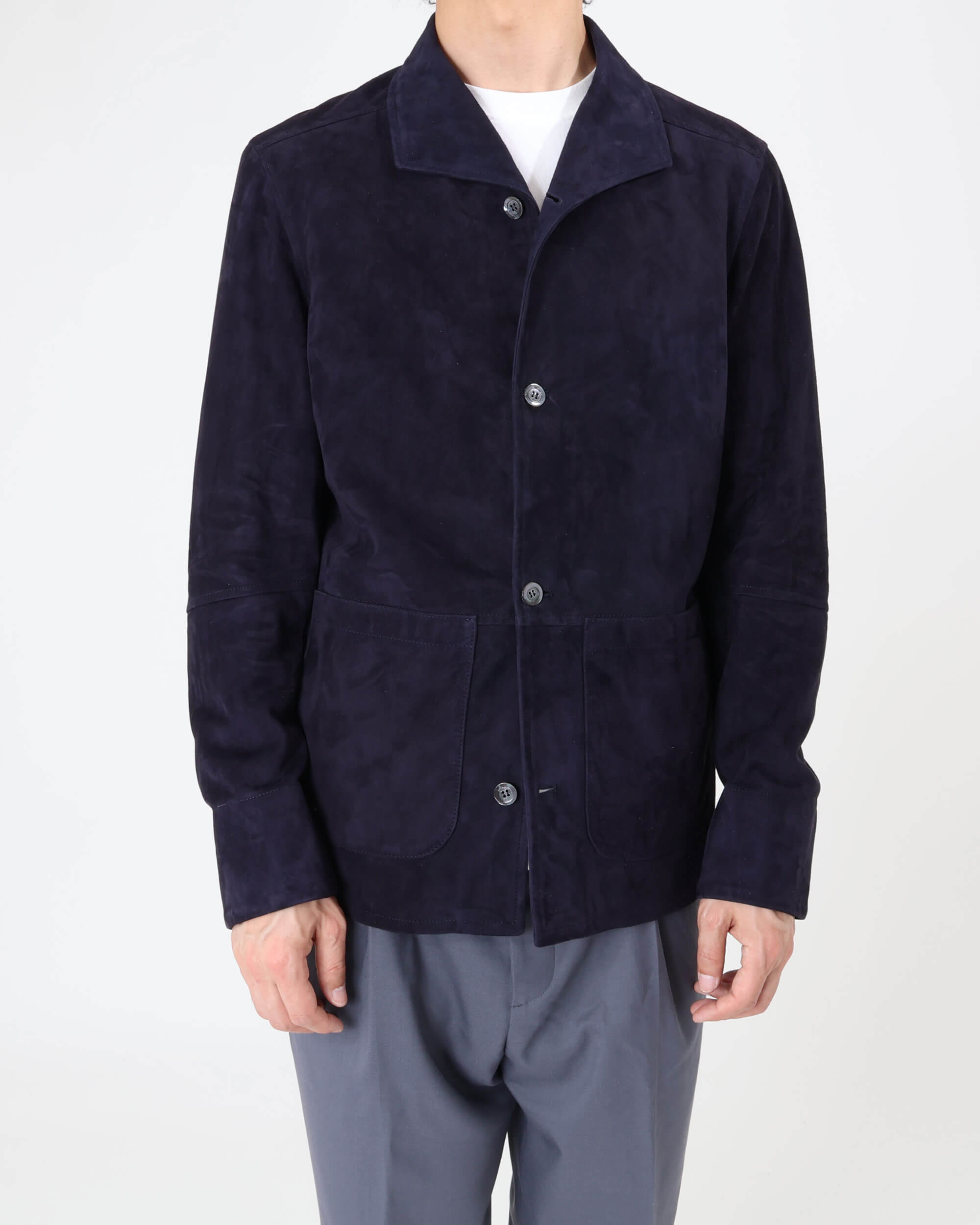 COLE（コール） ゴートスエード アンライニング チョアジャケット / ダークネイビー