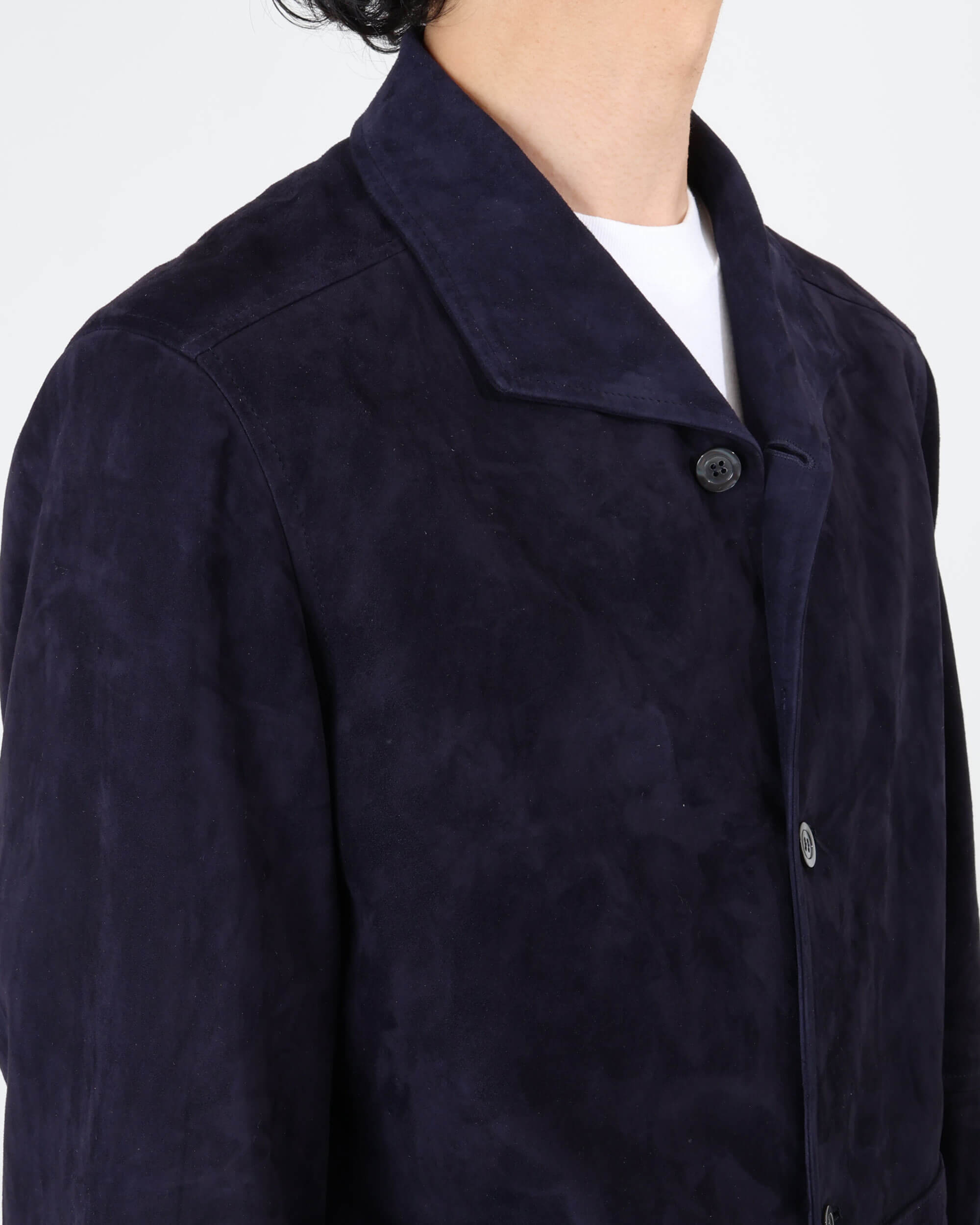 COLE（コール） ゴートスエード アンライニング チョアジャケット / ダークネイビー