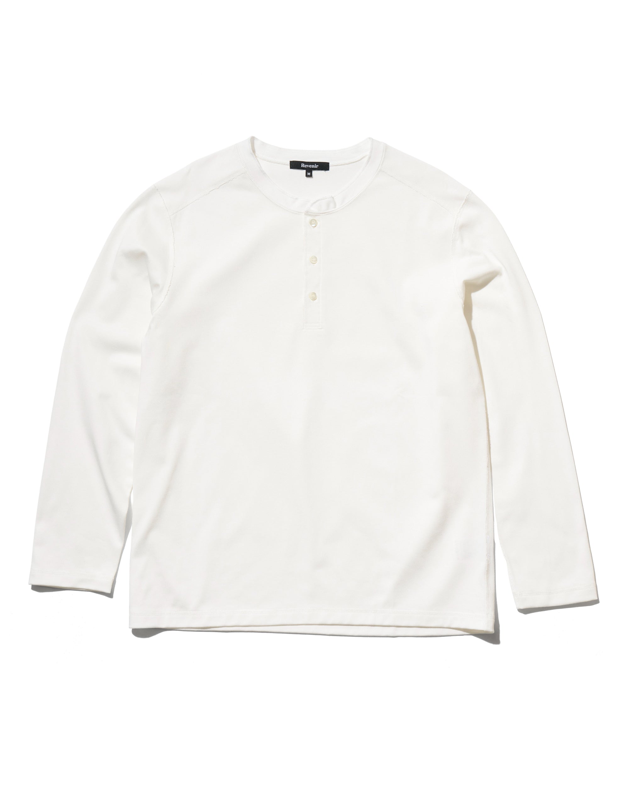 SUVIN GIZA HENRYNECK L/S / ホワイト