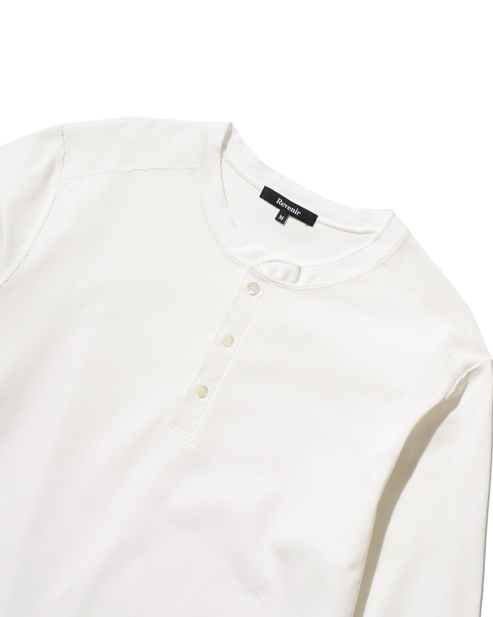 SUVIN GIZA HENRYNECK L/S / ホワイト