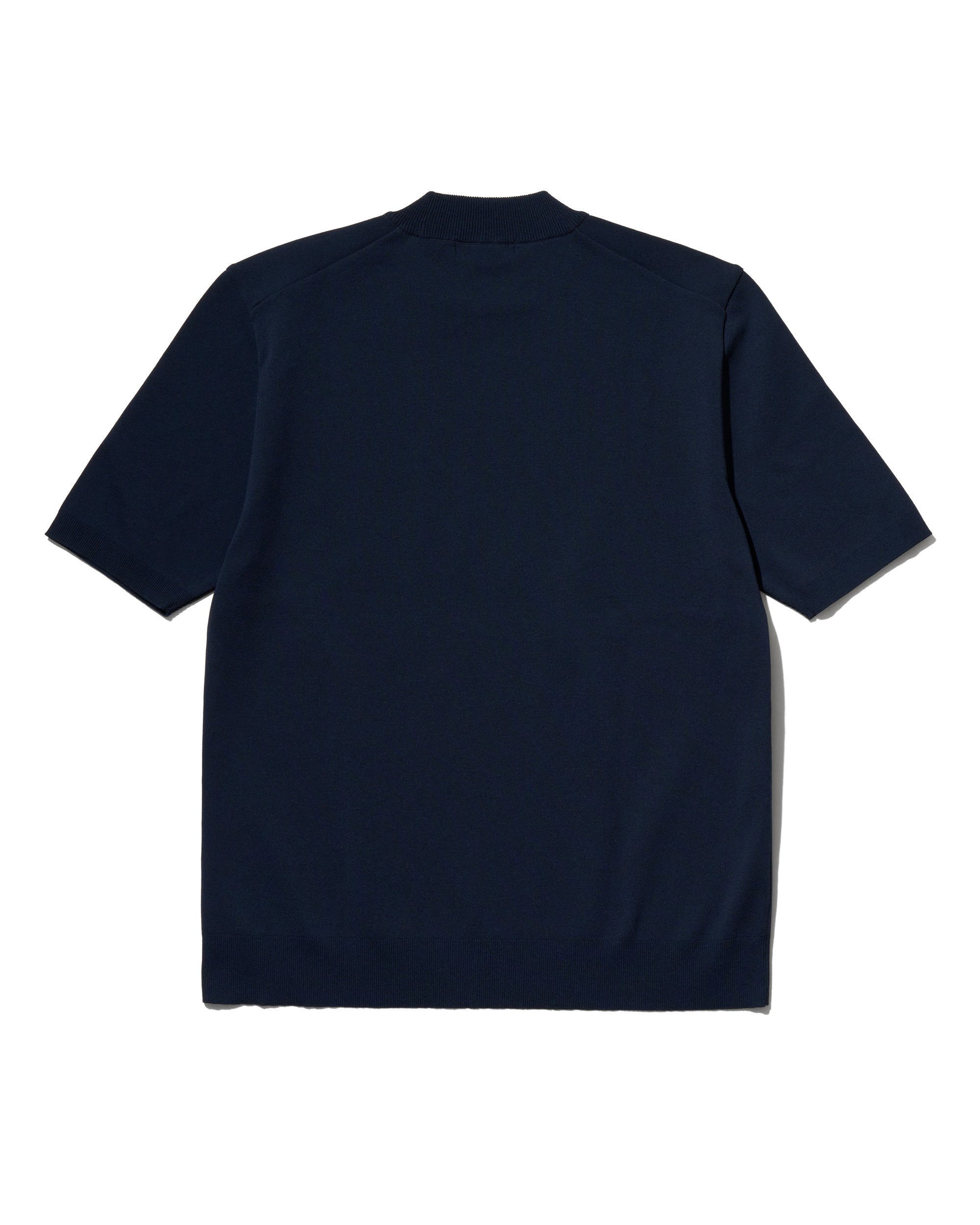 WASHABLE KNIT MOCKNECK S/S / ネイビー