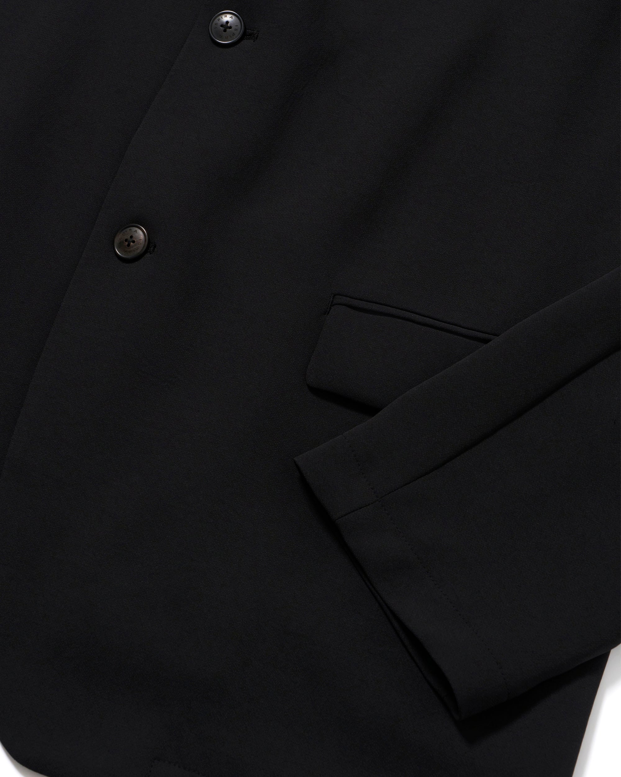 JA-IS-AS-0-004 ノーカラーデーラードJACKET / ブラック