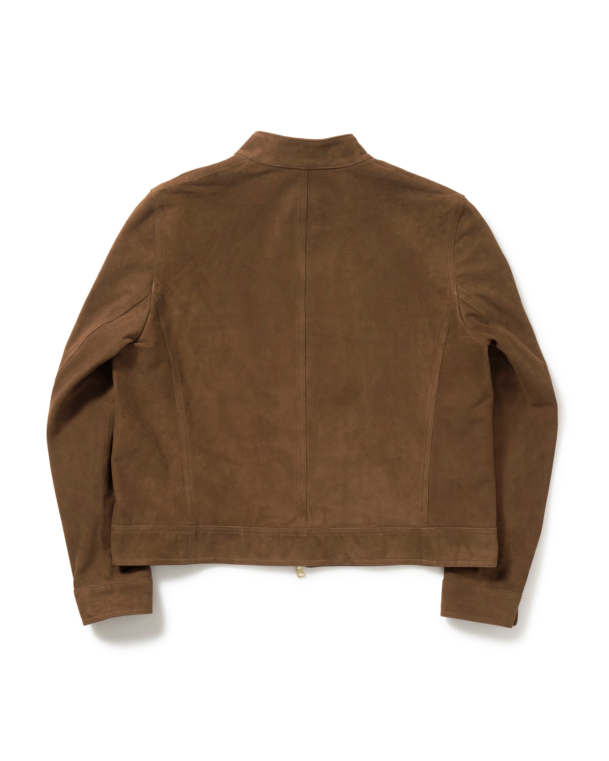 JURI DONNA（ユリ ドンナ） ゴールドZIP ゴートスエード シングルライダース OVER SIZE / ブラウン