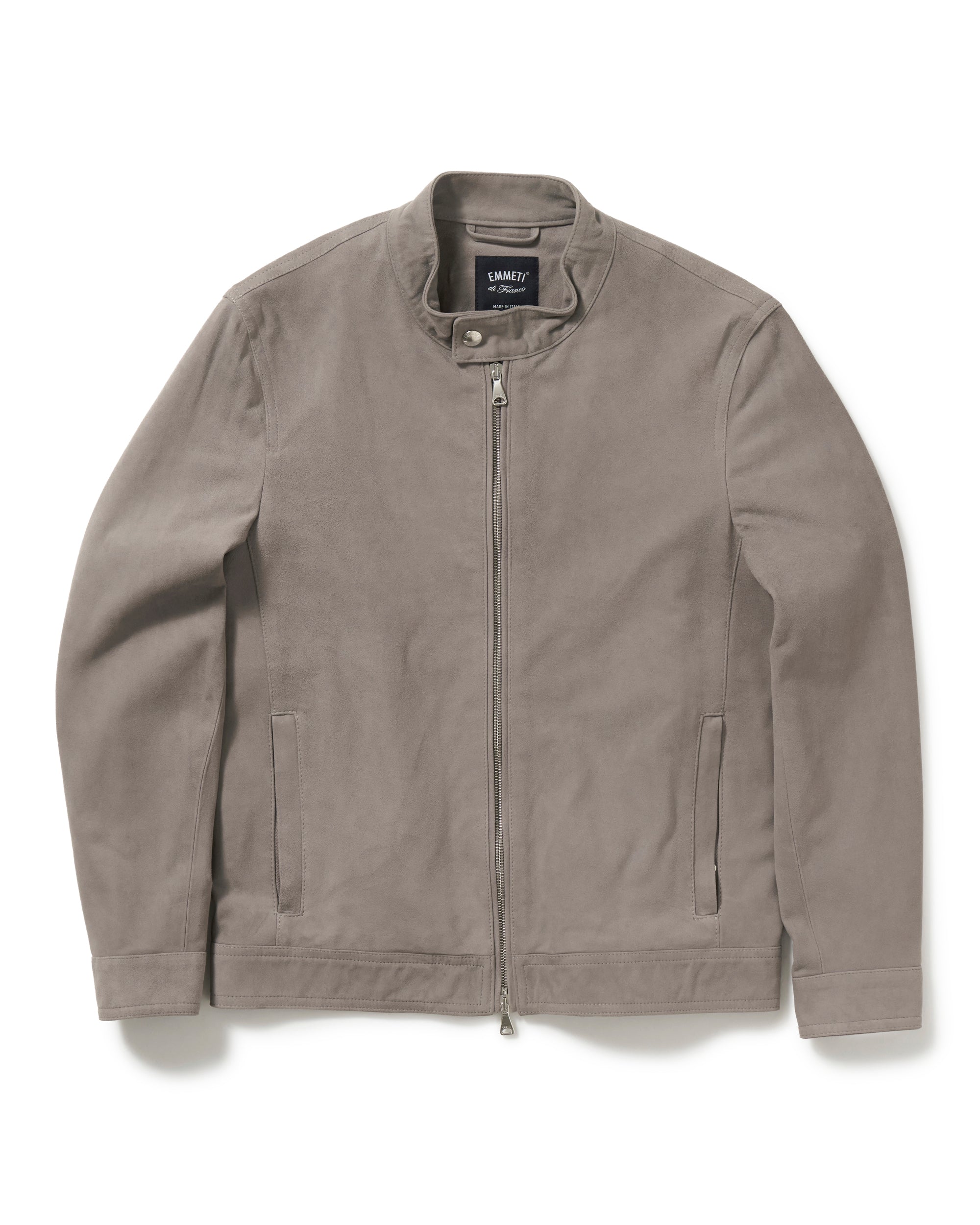 JURI（ユリ） シルバーZIP ゴートスエード シングルライダース / サンドベージュ