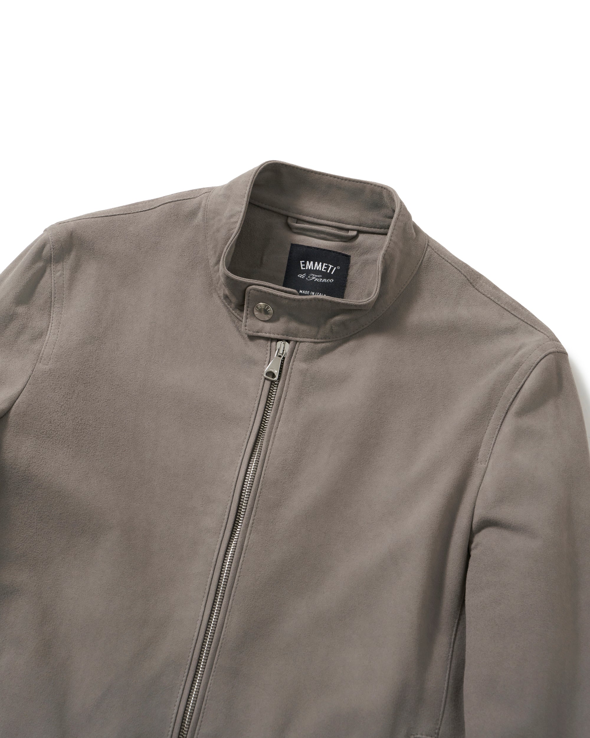 JURI（ユリ） シルバーZIP ゴートスエード シングルライダース / サンドベージュ