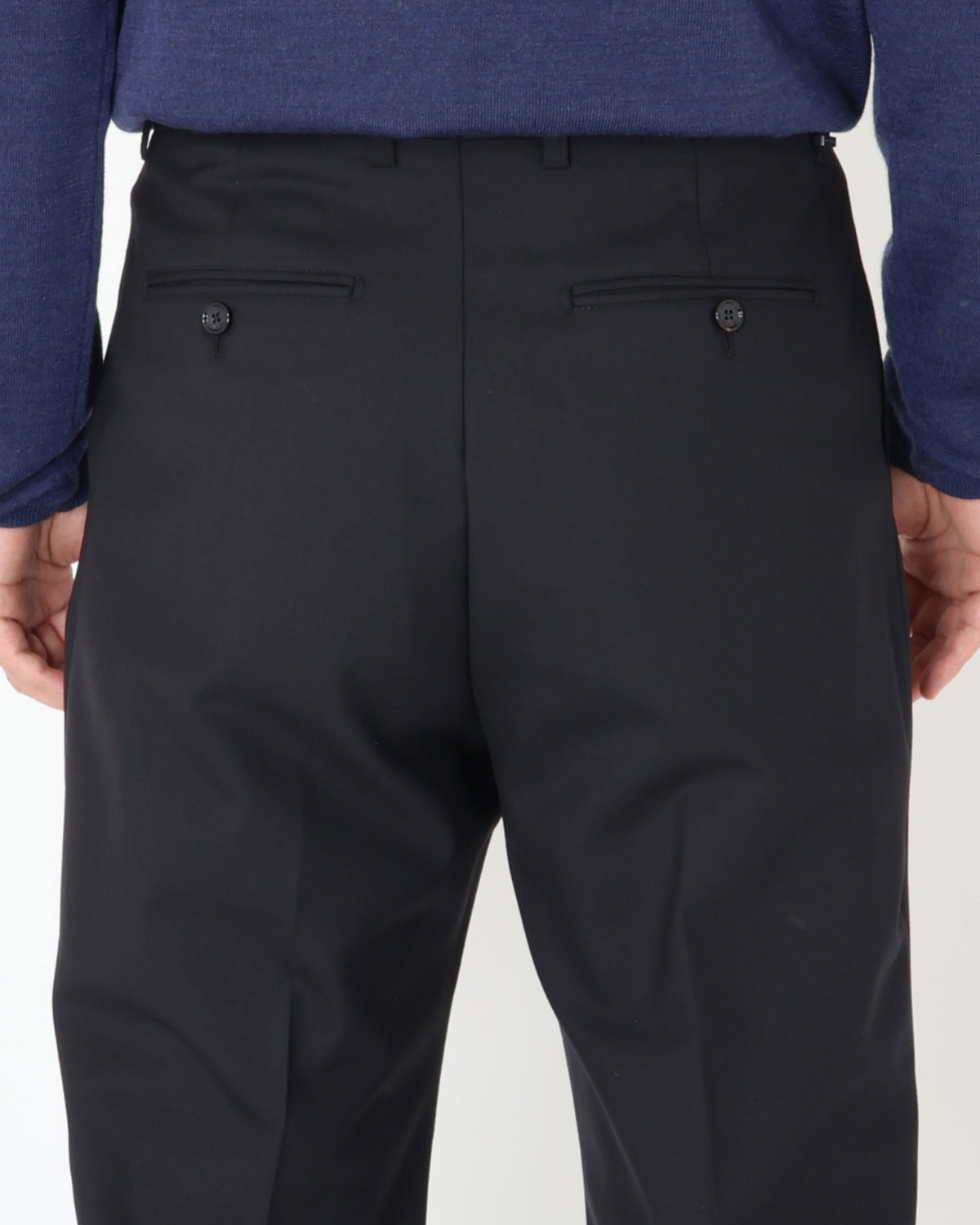 SANDY Pantaloni con 1 pince in misto lana / Nero