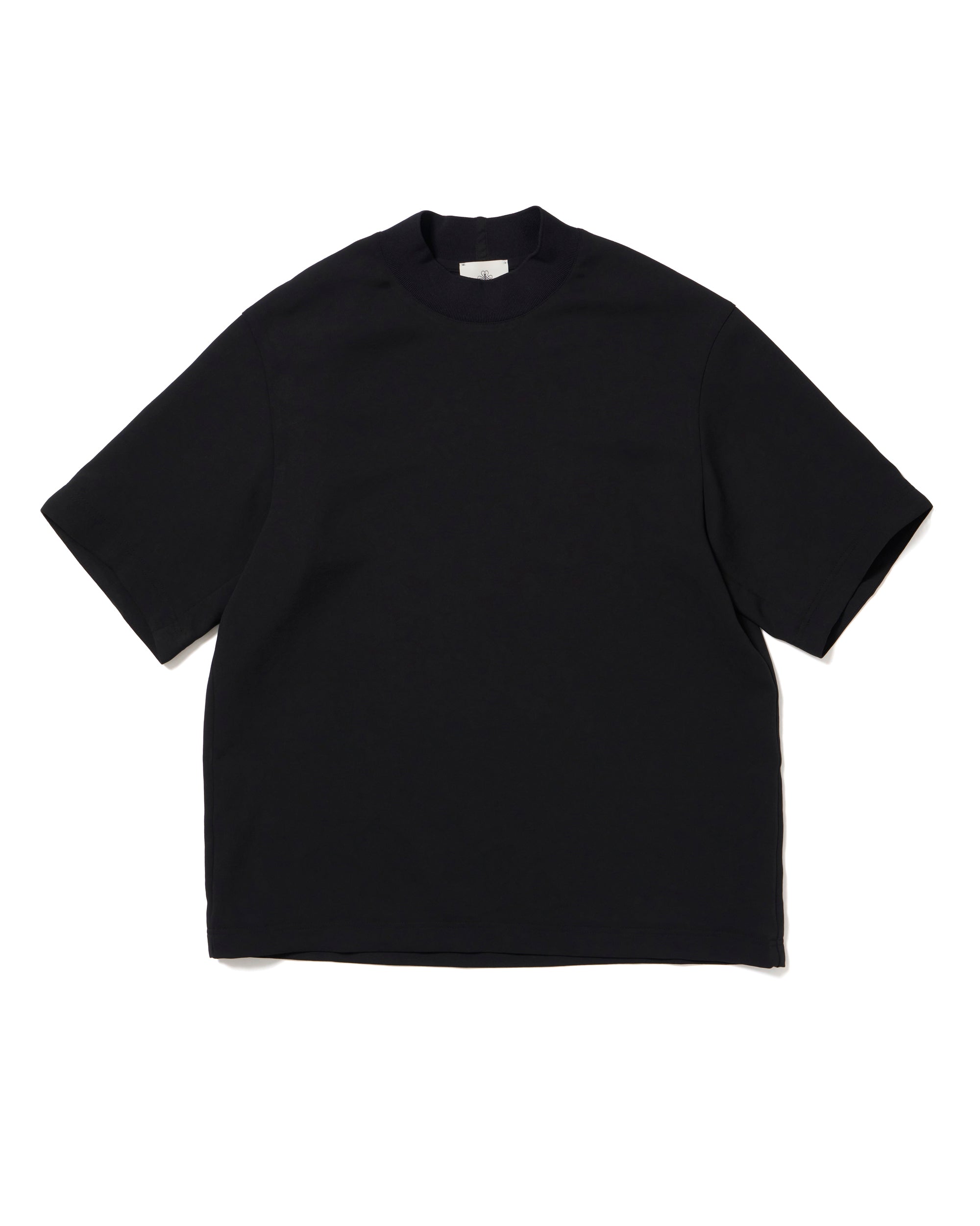 SH-IS-AS-0-008 モックネックショートスリーブカットソー / ブラック