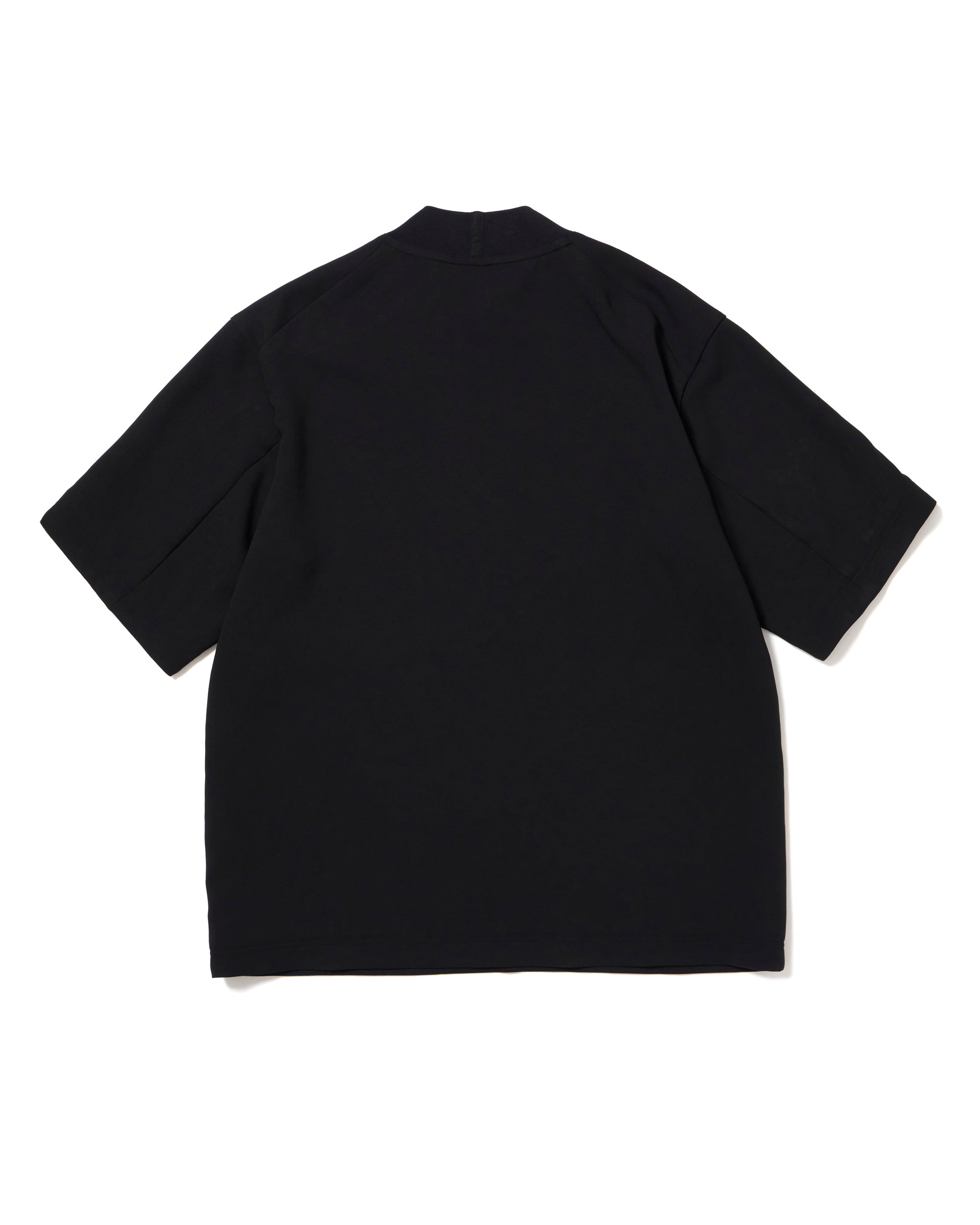 SH-IS-AS-0-008 モックネックショートスリーブカットソー / ブラック