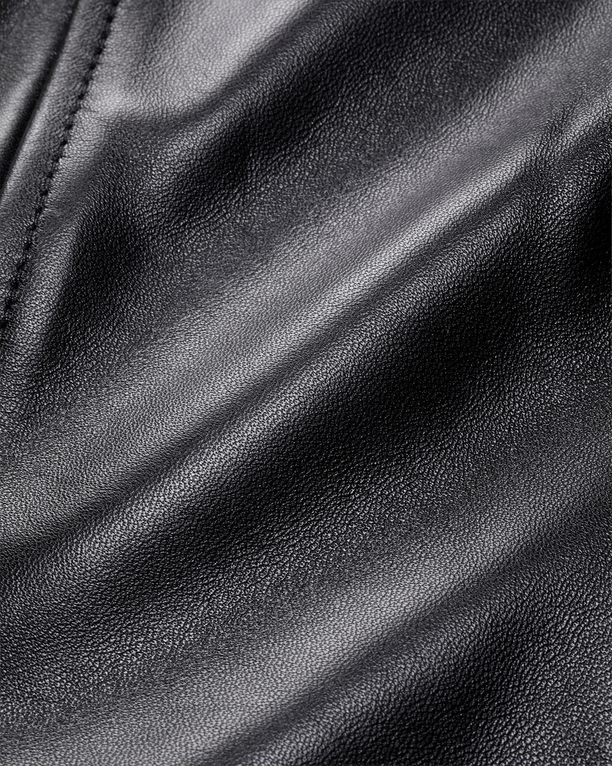 FAI Silver Zip Nappa Cerata Lamb Leather Single Riders / Black