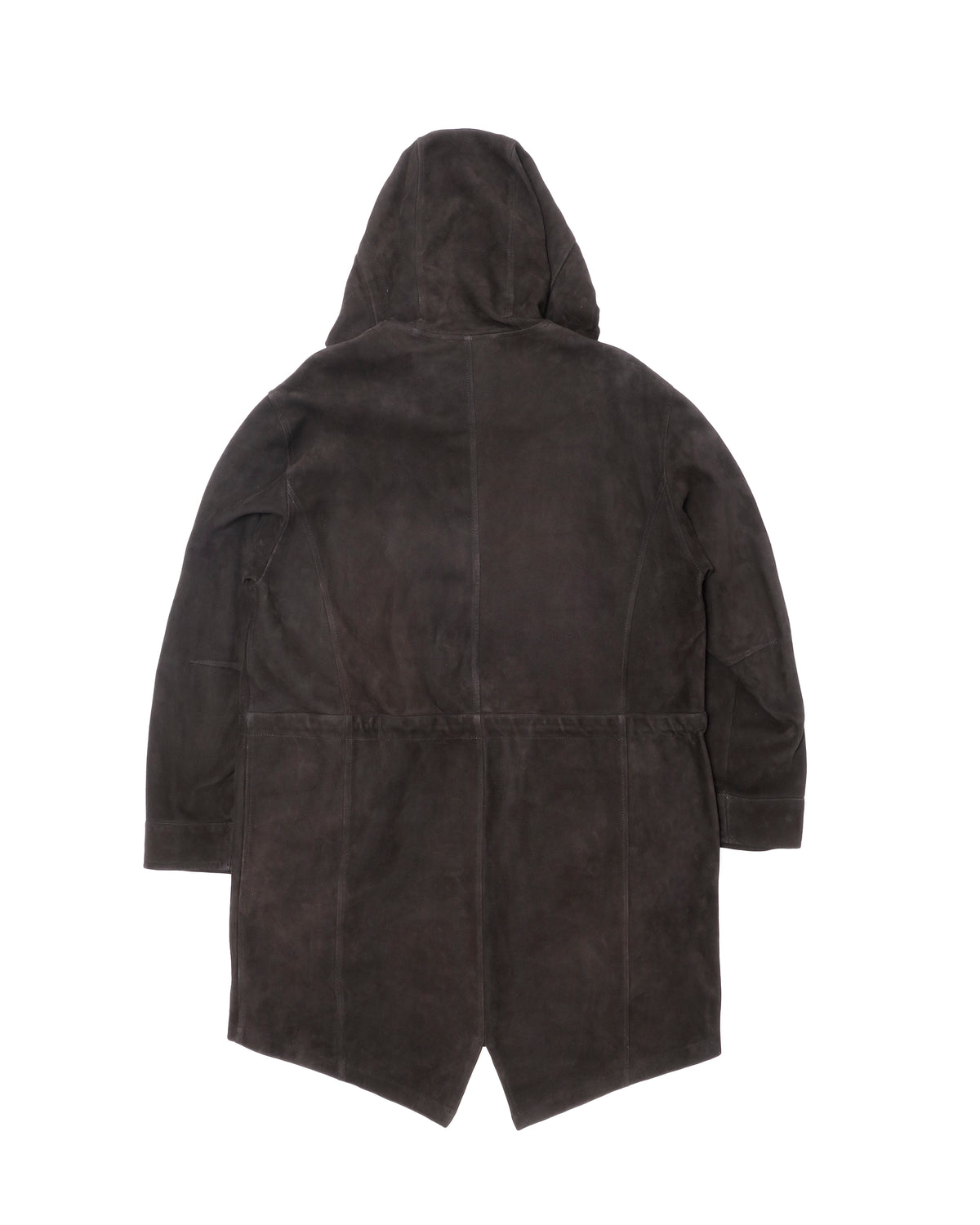 FOCUS（フォーカス） シルバーZIP SPレザー スエードモッズコート / ブラック