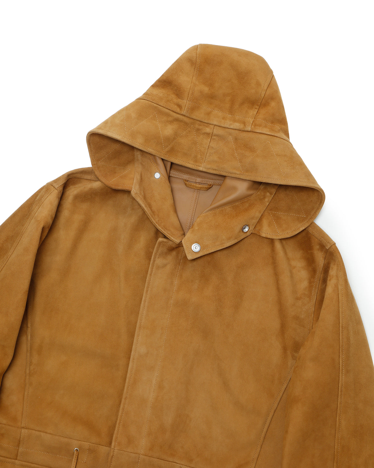 FOCUS（フォーカス） シルバーZIP SPレザー スエードモッズコート / キャメル